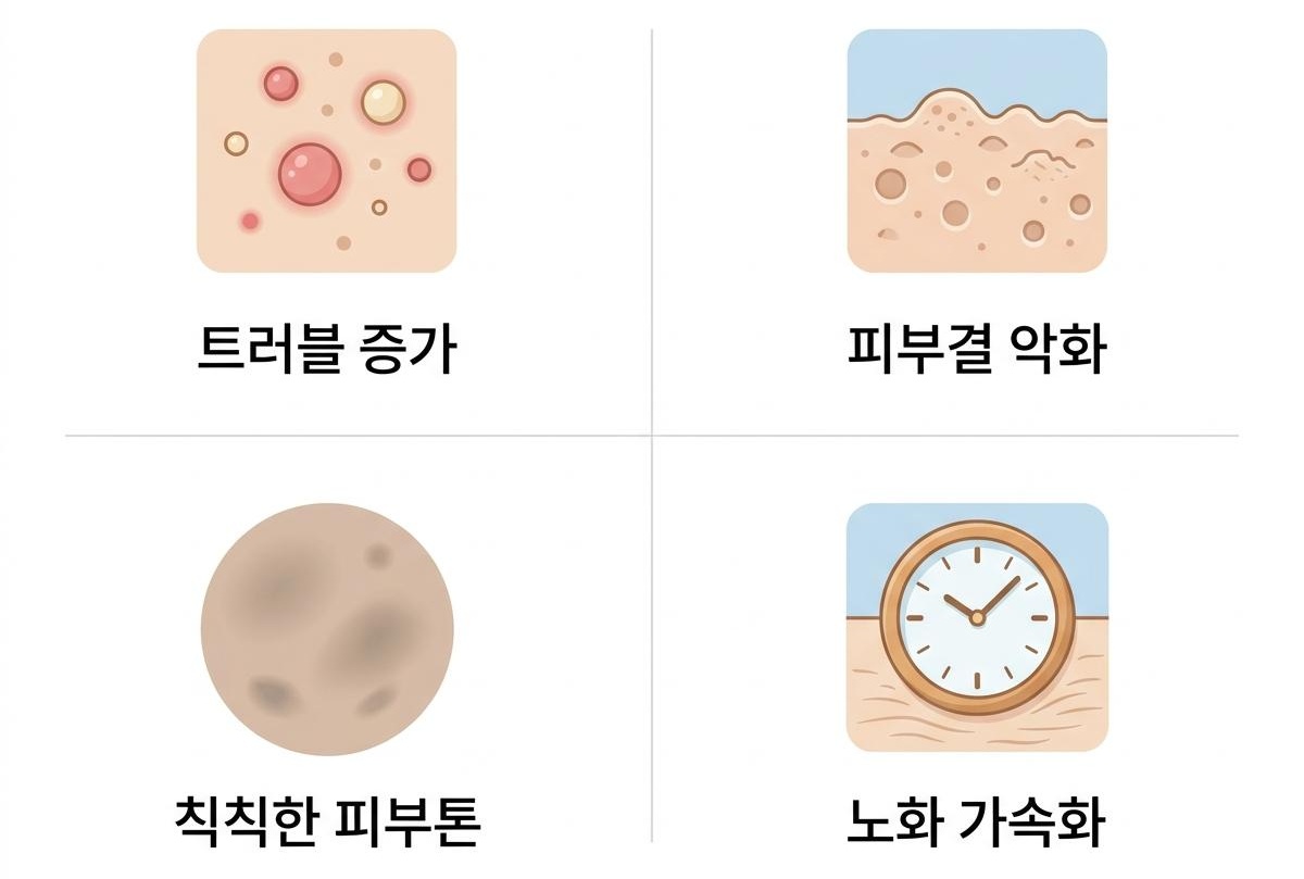 모공 관리의 중요성 및 문제점, 남가좌동피부탄력한의원 트러블 증가 · 피부결 악화 · 칙칙한 피부톤 · 노화 가속화