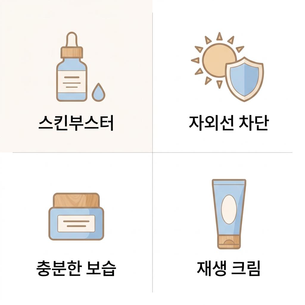 레이저토닝 효과를 높이는 스킨부스터 및 사후 관리법, 가좌역듀얼토닝한의원 | 스킨부스터 · 자외선 차단 · 충분한 보습 · 재생 크림