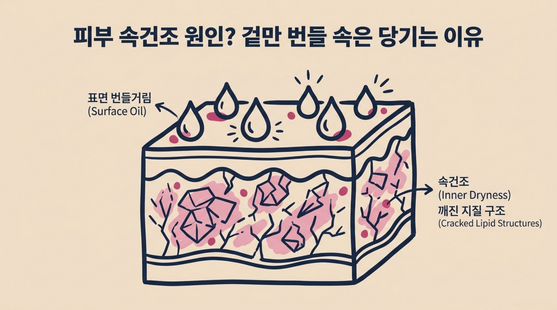 남가좌동 한의원 피부 속건조 원인? 겉만 번들 속은 당기는 이유 안내 이미지