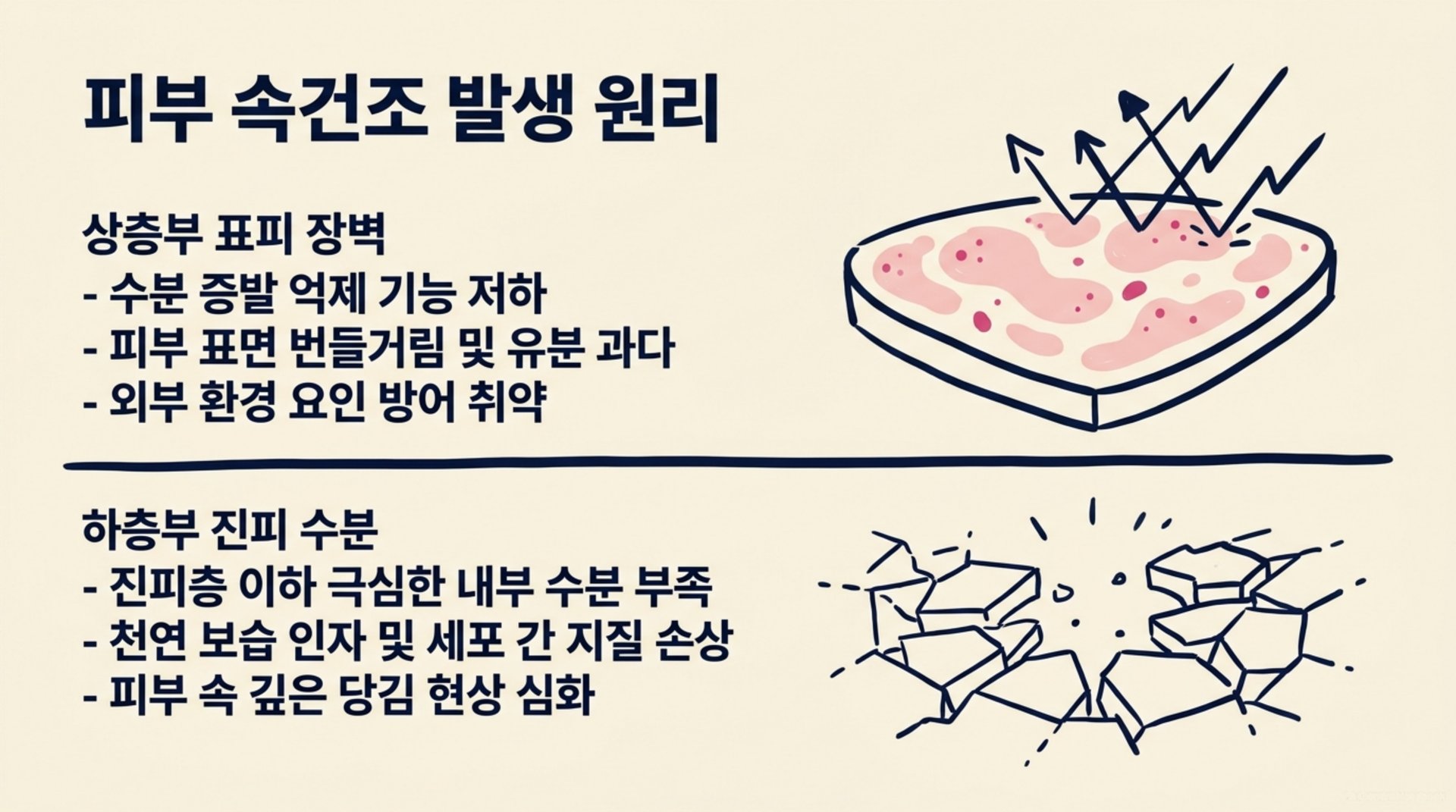 북가좌동 한의원 피부 속건조 발생 원리 안내 이미지