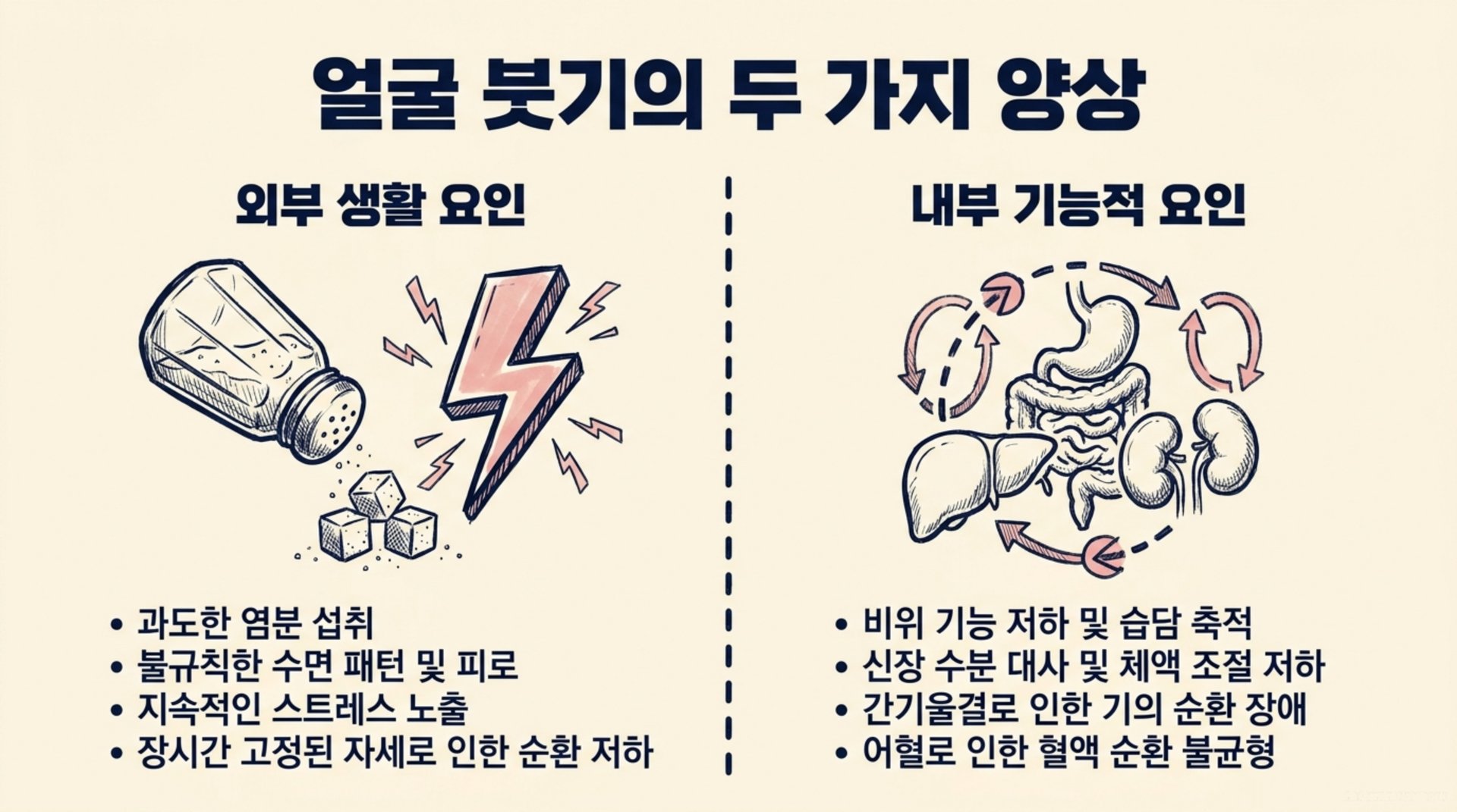 북가좌동 한의원 붓기의 이면: 외부 요인과 내부 불균형 안내 이미지