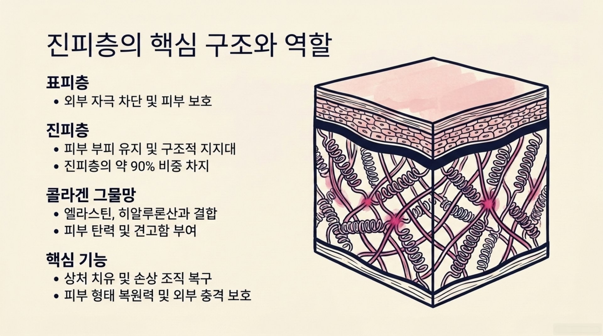북가좌동 한의원 진피층의 핵심 구조와 역할 안내 이미지