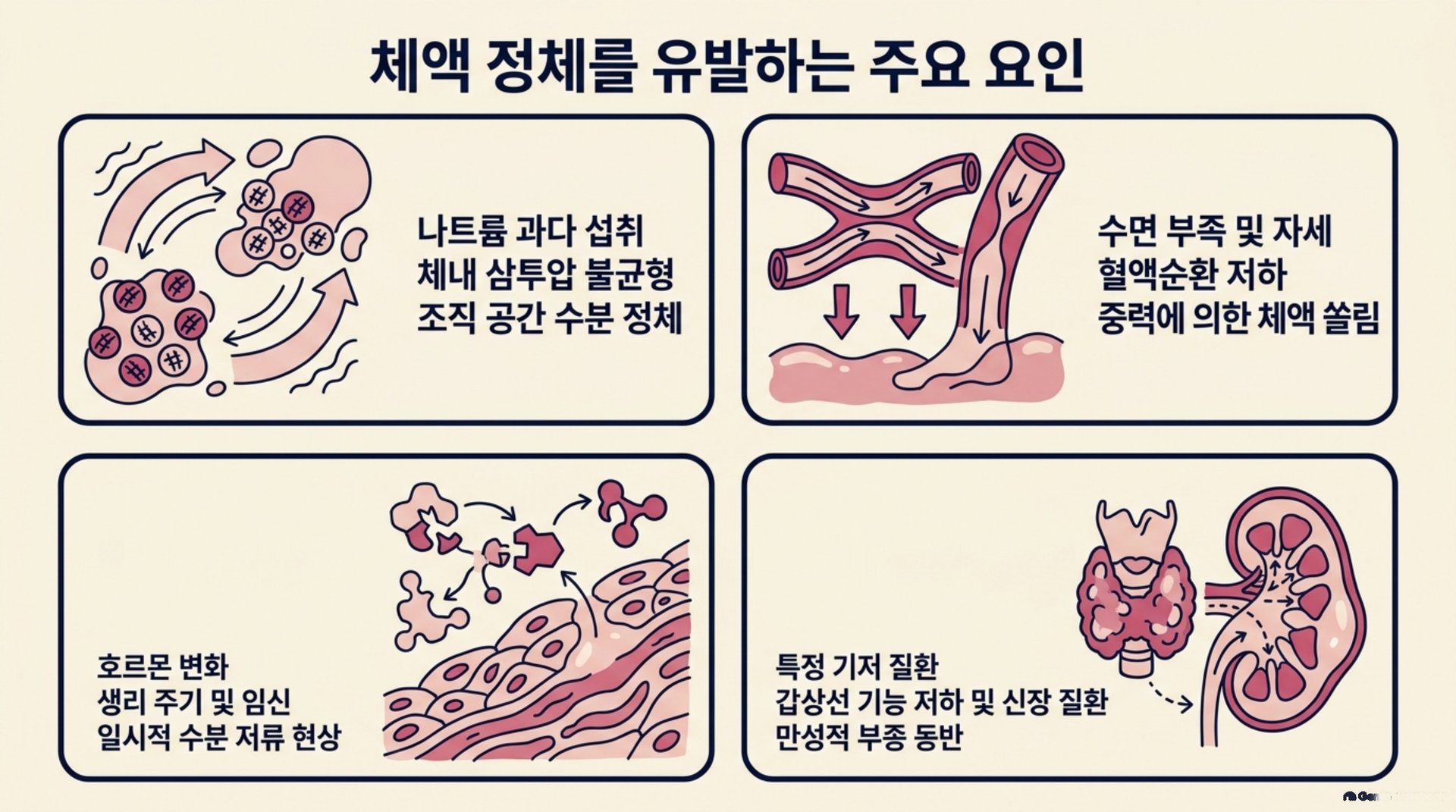 북가좌동 한의원 체액 정체를 유발하는 주요 요인 안내 이미지
