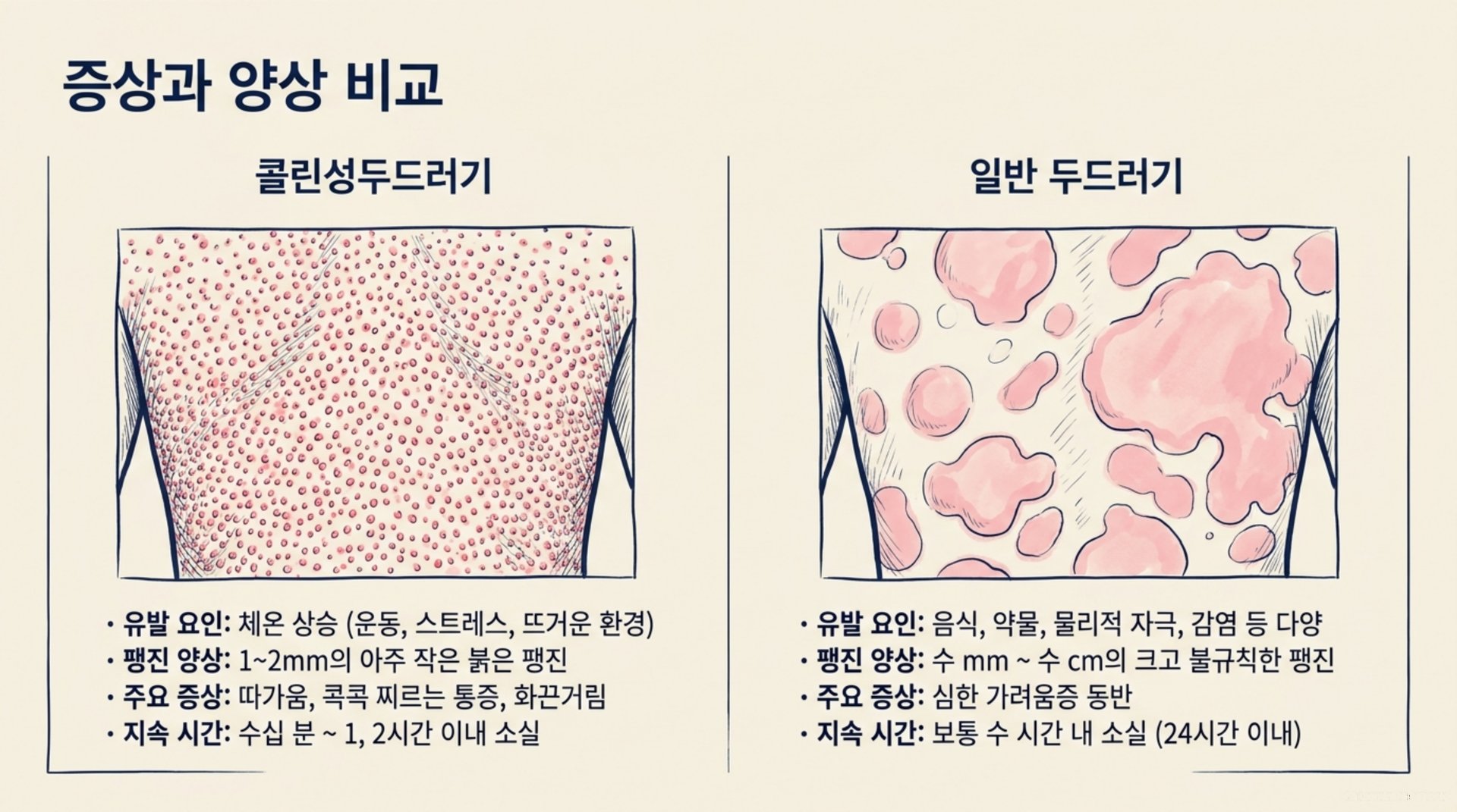 북가좌동 한의원 증상과 양상 비교 안내 이미지