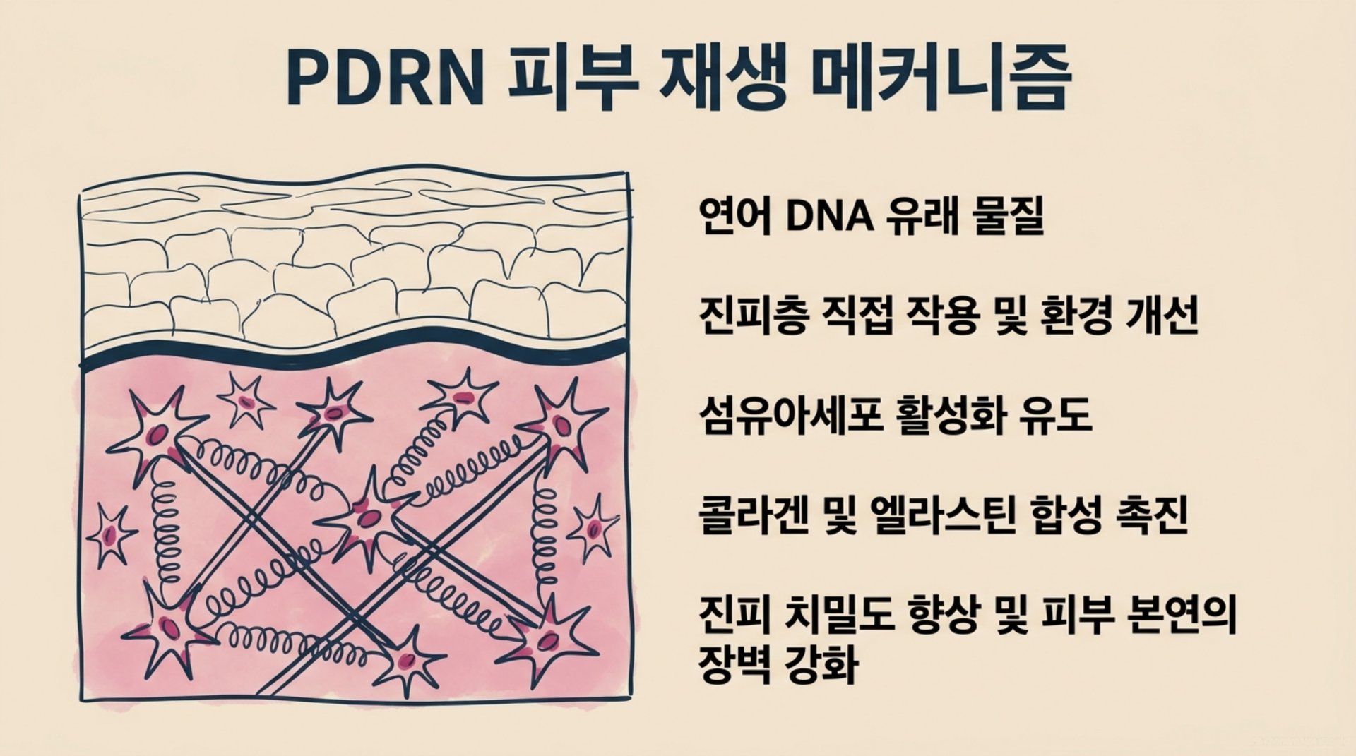 북가좌동 한의원 PDRN 피부 재생 메커니즘 안내 이미지