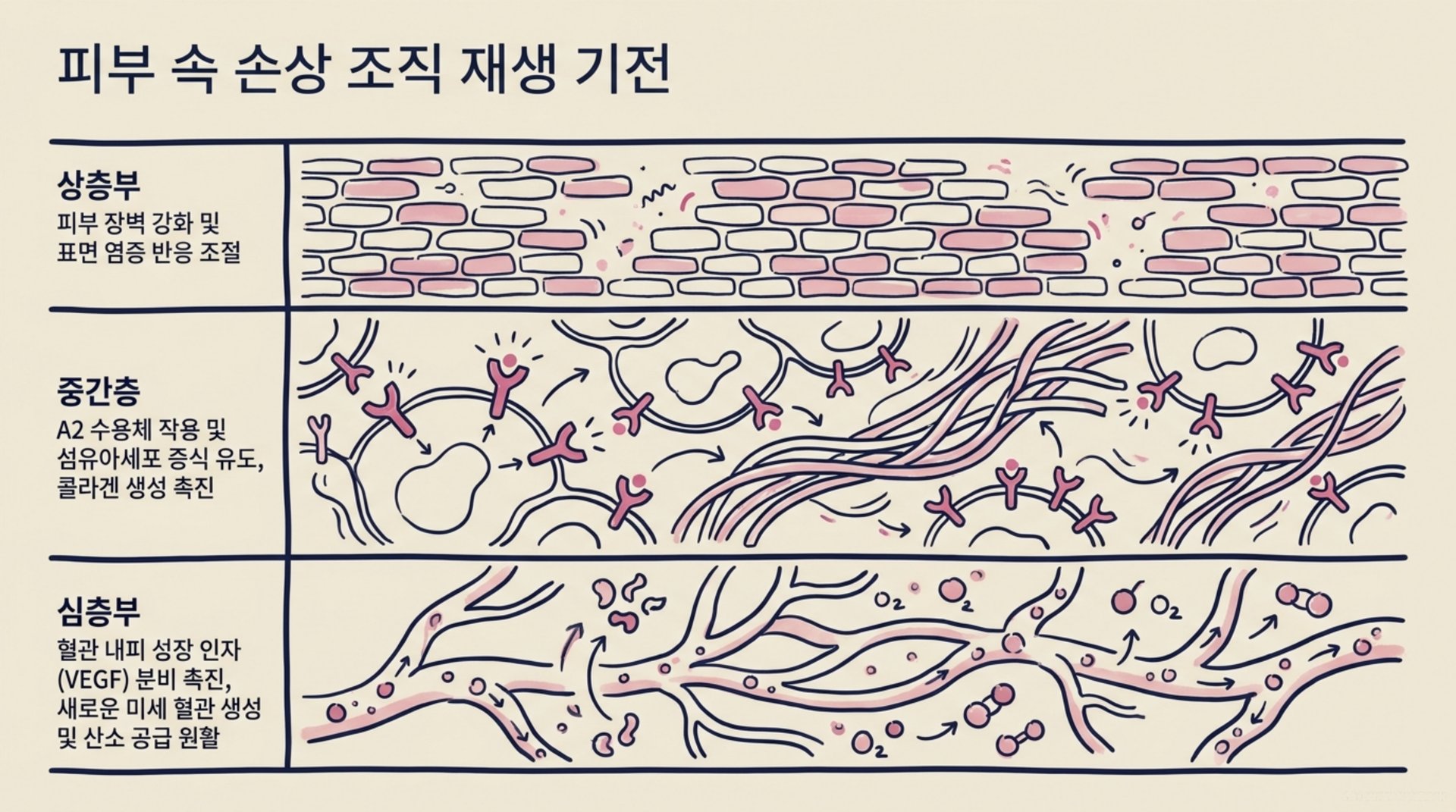 북가좌동 한의원 피부 속 손상 조직 재생 기전 안내 이미지