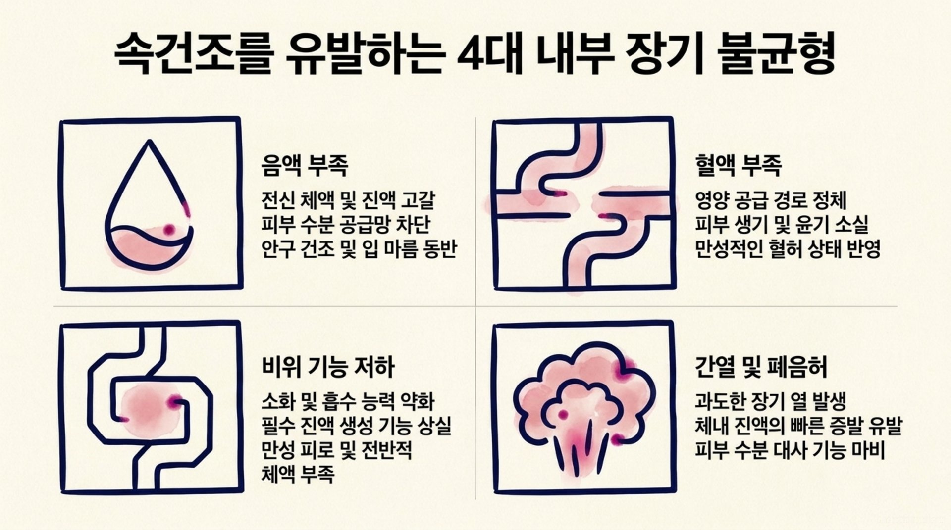 서대문구 한의원 속건조를 유발하는 4대 내부 장기 불균형 안내 이미지