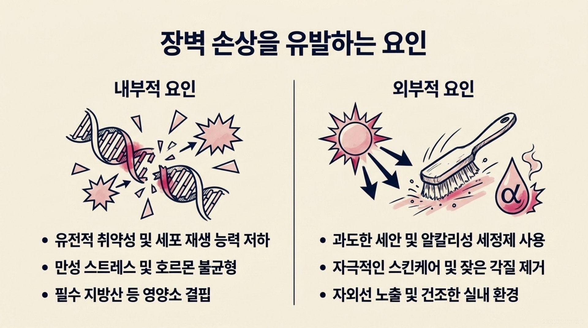 서대문구 한의원 장벽 손상을 유발하는 요인 안내 이미지