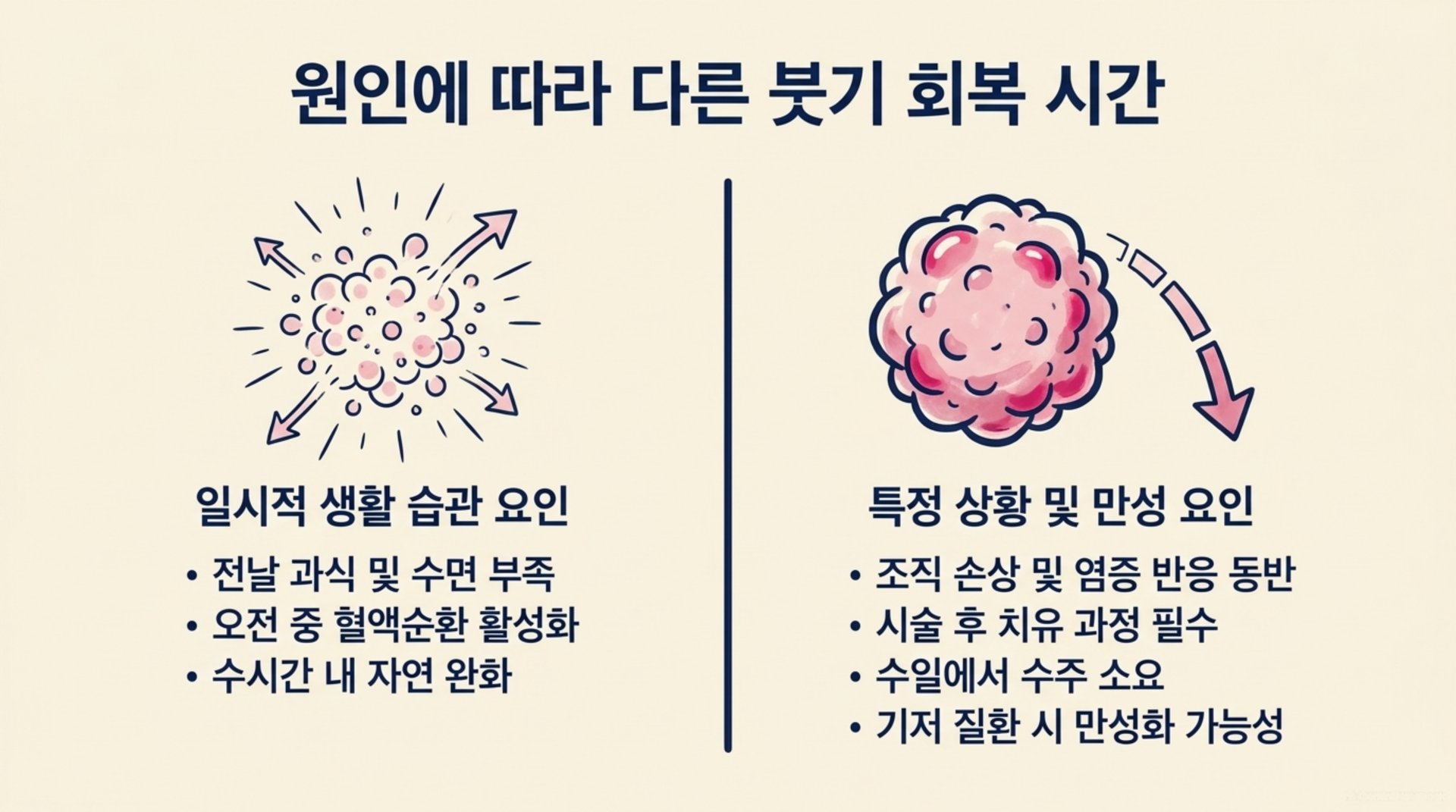 서대문구 한의원 원인에 따라 다른 붓기 회복 시간 안내 이미지
