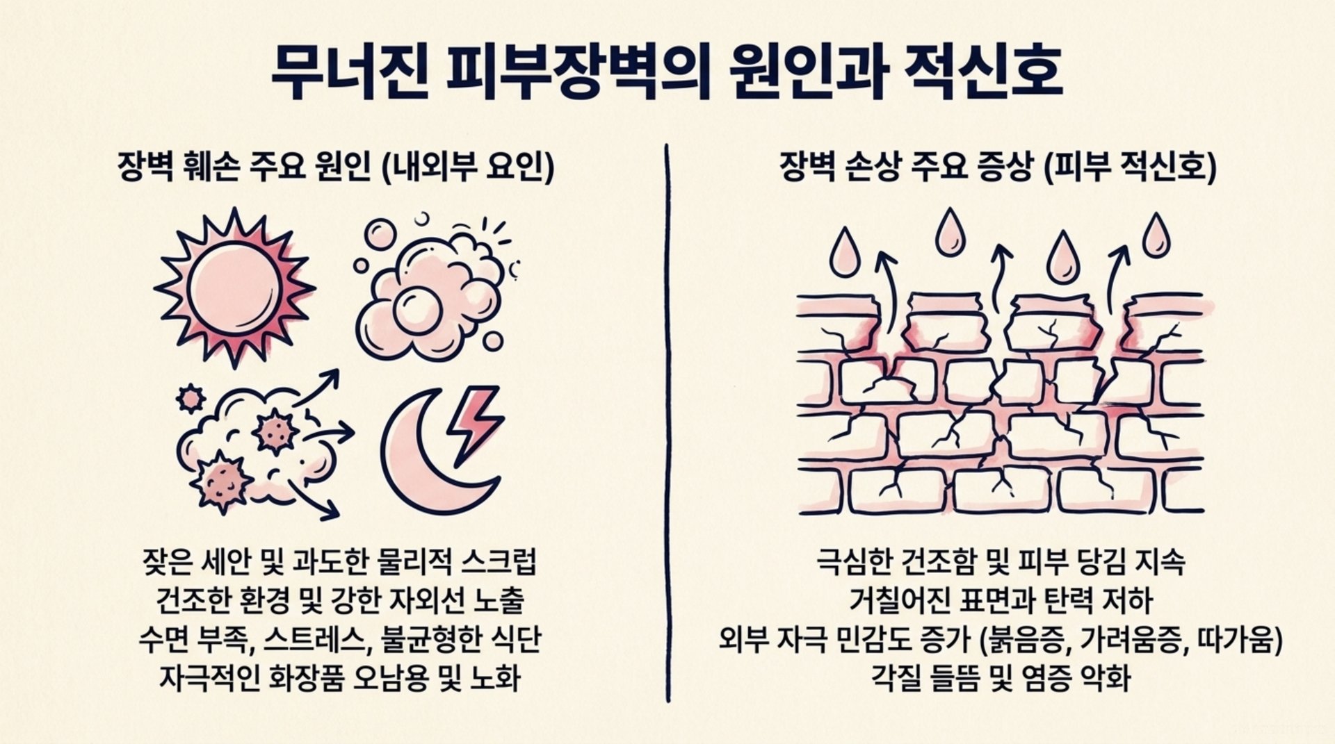 서대문구 한의원 무너진 피부장벽의 원인과 적신호 안내 이미지