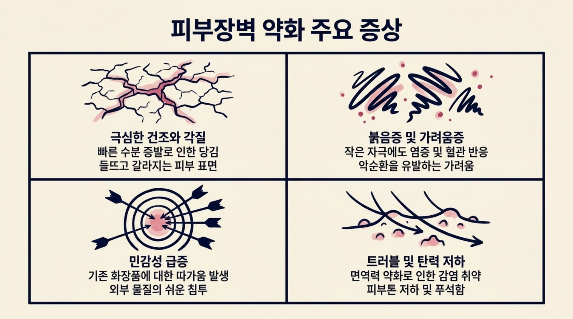 남가좌동 한의원 피부장벽 약화 주요 증상 안내 이미지