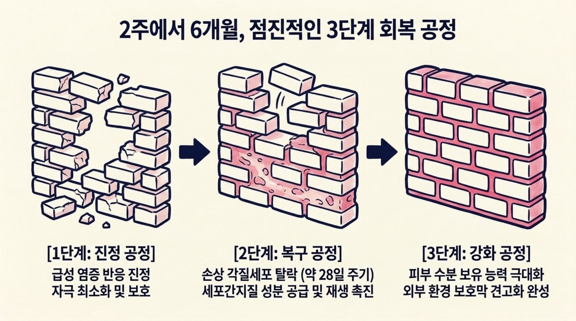 남가좌동 한의원 2주에서 6개월, 점진적인 3단계 회복 공정 안내 이미지