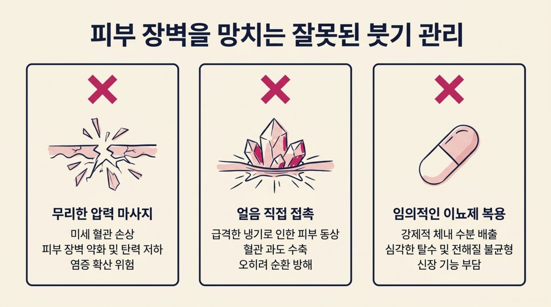 북가좌동 한의원 피부 장벽을 망치는 잘못된 붓기 관리 안내 이미지