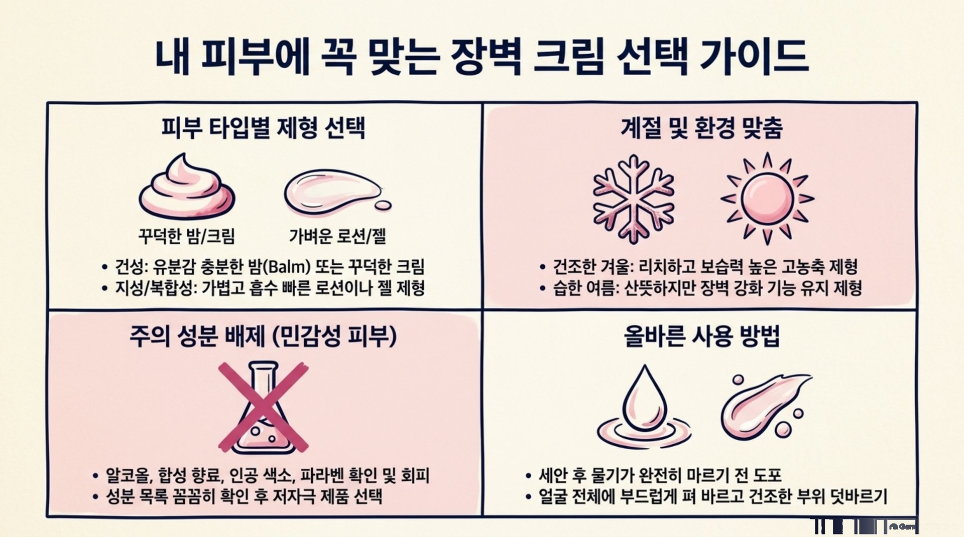 북가좌동 한의원 내 피부에 꼭 맞는 장벽 크림 선택 가이드 안내 이미지