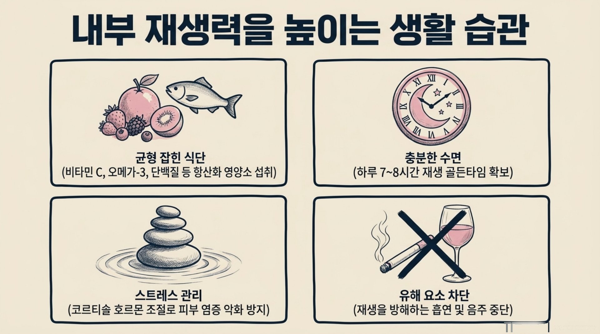 북가좌동 한의원 내부 재생력을 높이는 생활 습관 안내 이미지