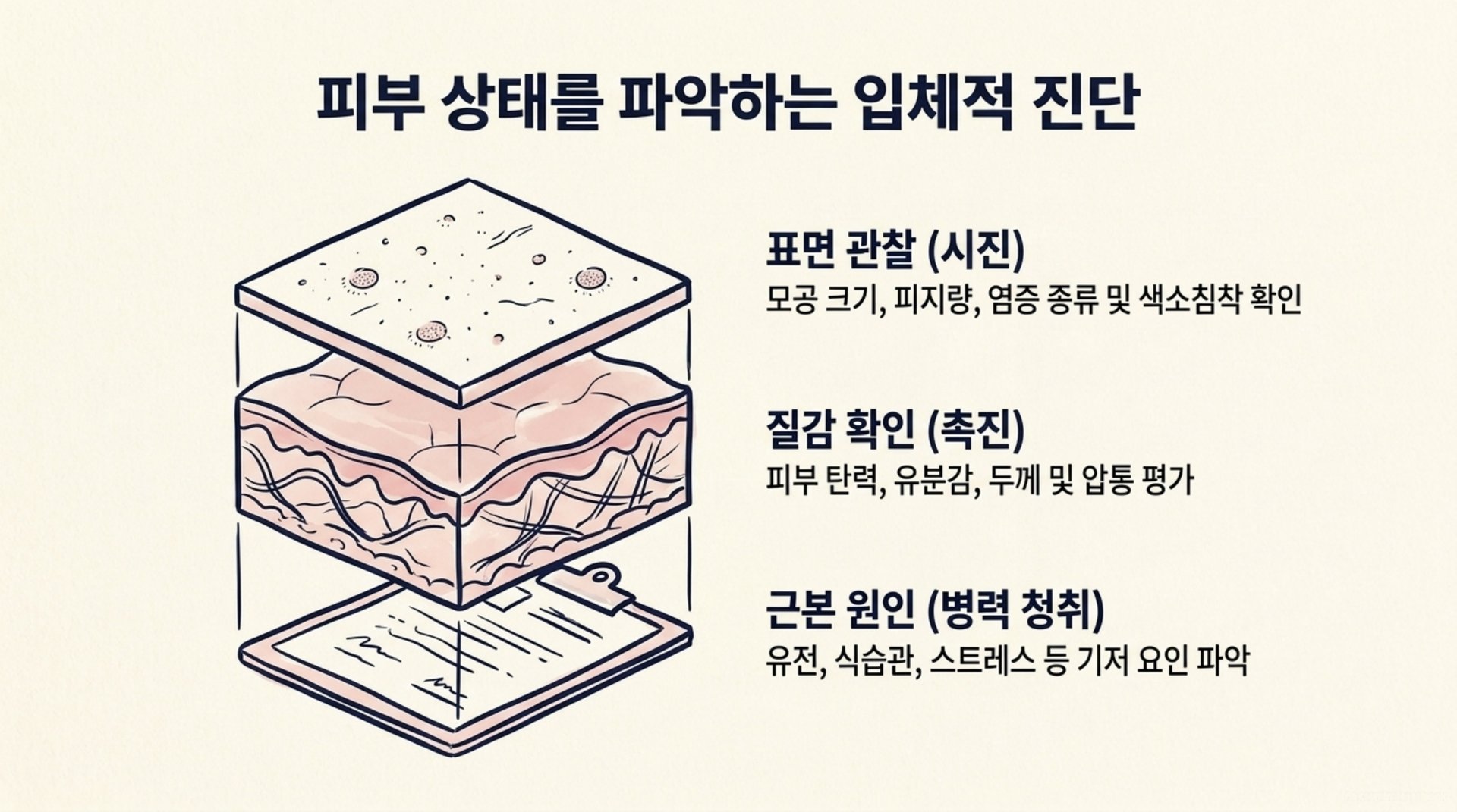 북가좌동 한의원 피부 상태를 파악하는 입체적 진단 안내 이미지