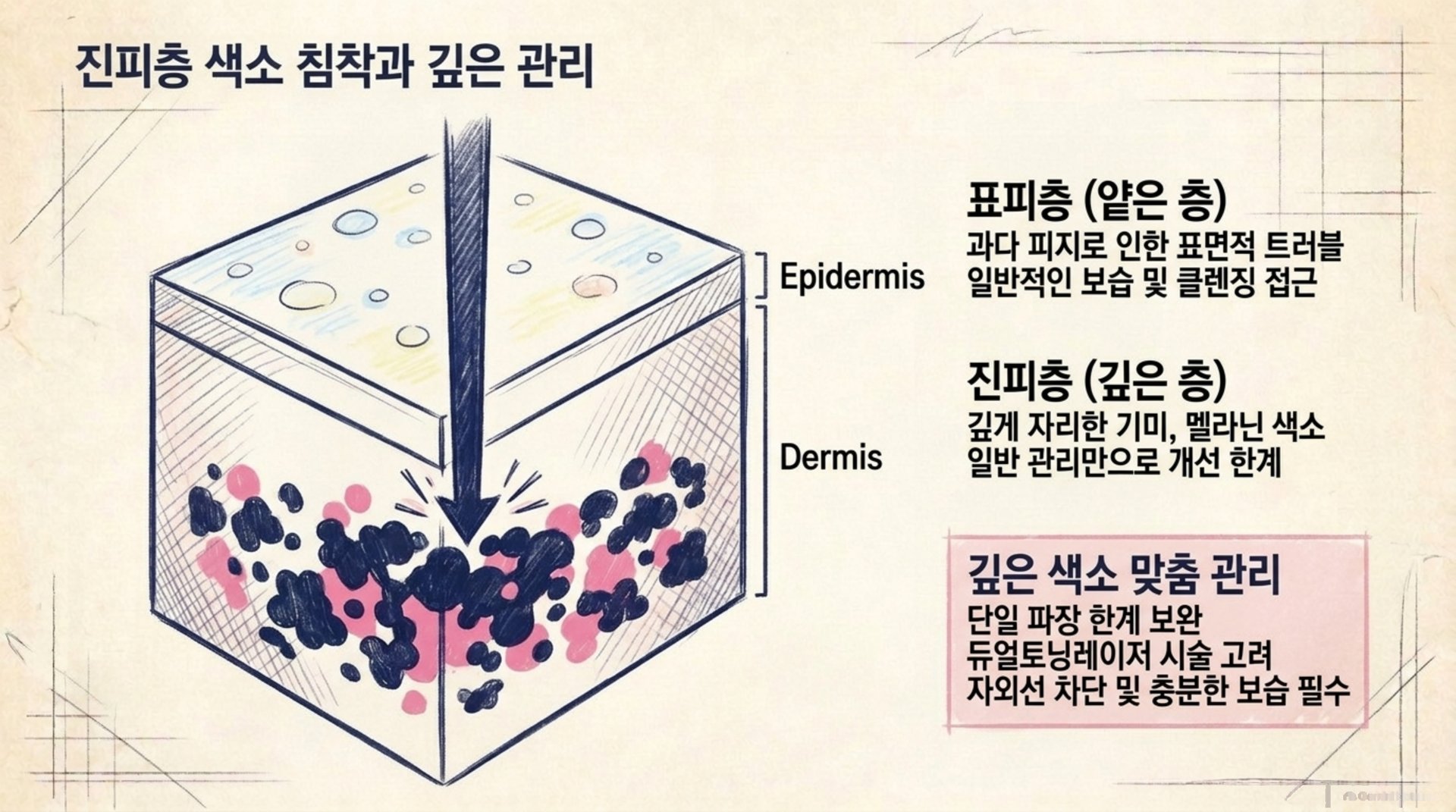 서대문구 한의원 진피층 색소 침착과 깊은 관리 안내 이미지