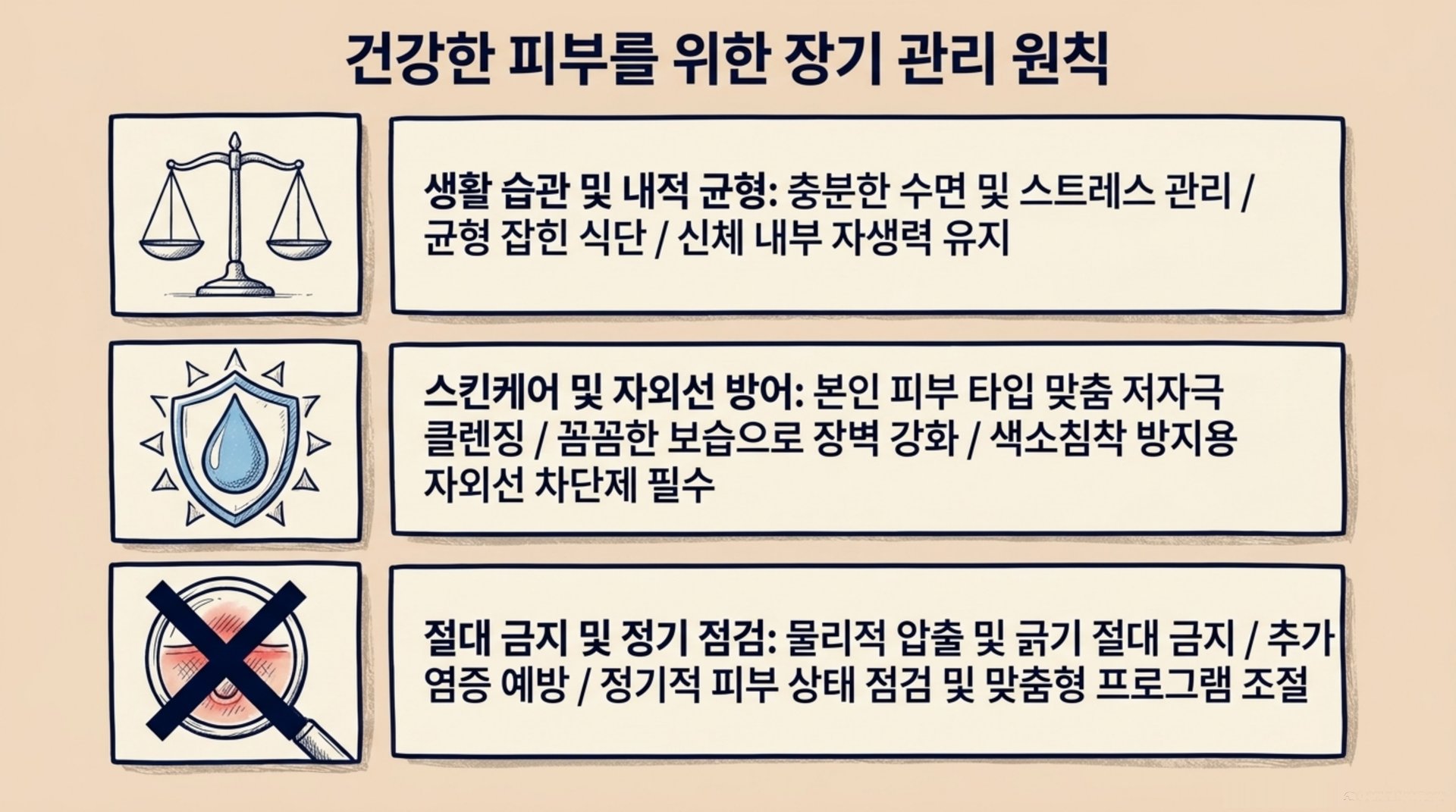 서대문구 한의원 건강한 피부를 위한 장기 관리 원칙 안내 이미지