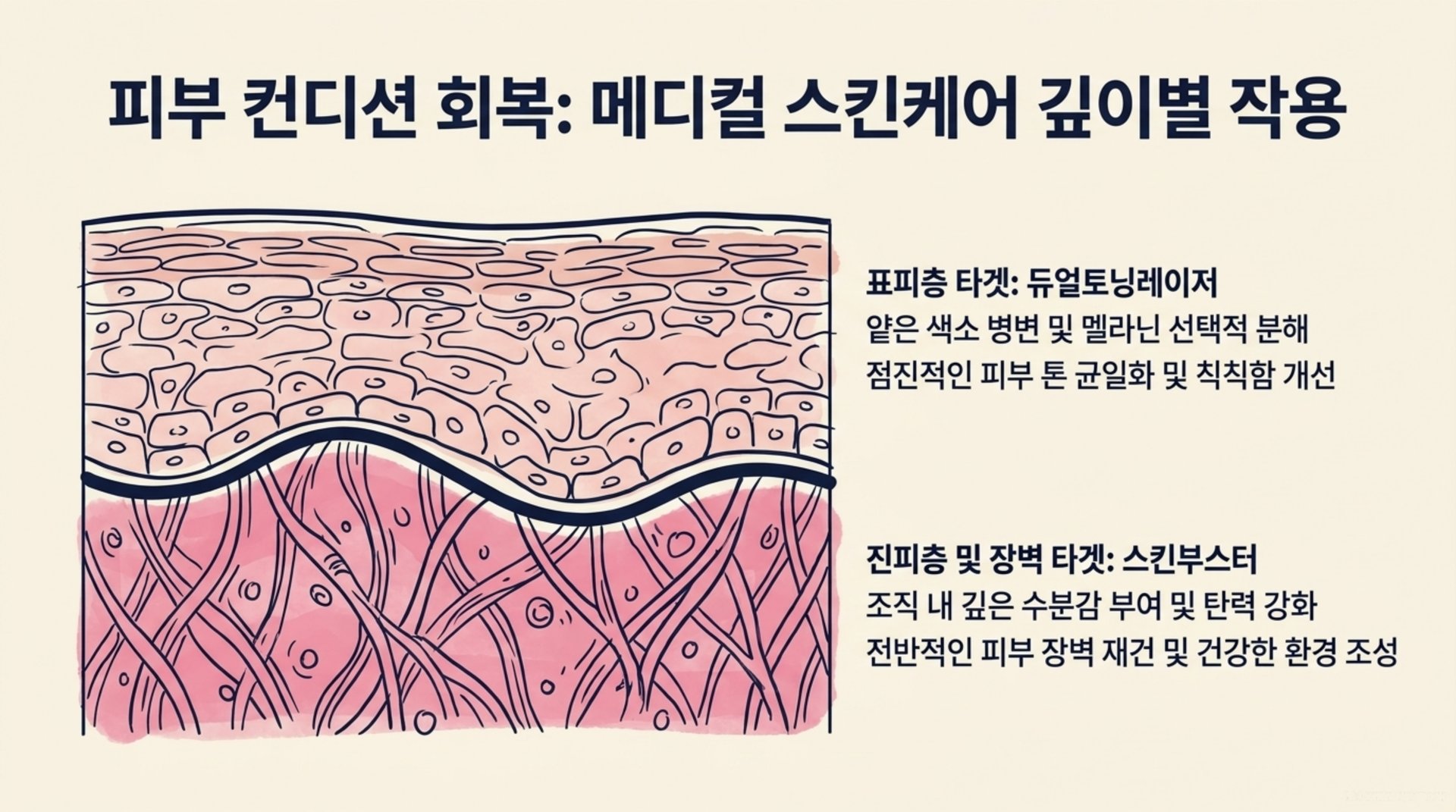 서대문구 한의원 피부 컨디션 회복: 메디컬 스킨케어 깊이별 작용 안내 이미지