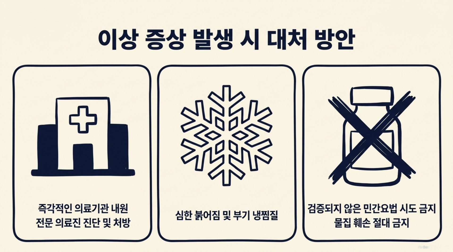 서대문구 한의원 이상 증상 발생 시 대처 방안 안내 이미지