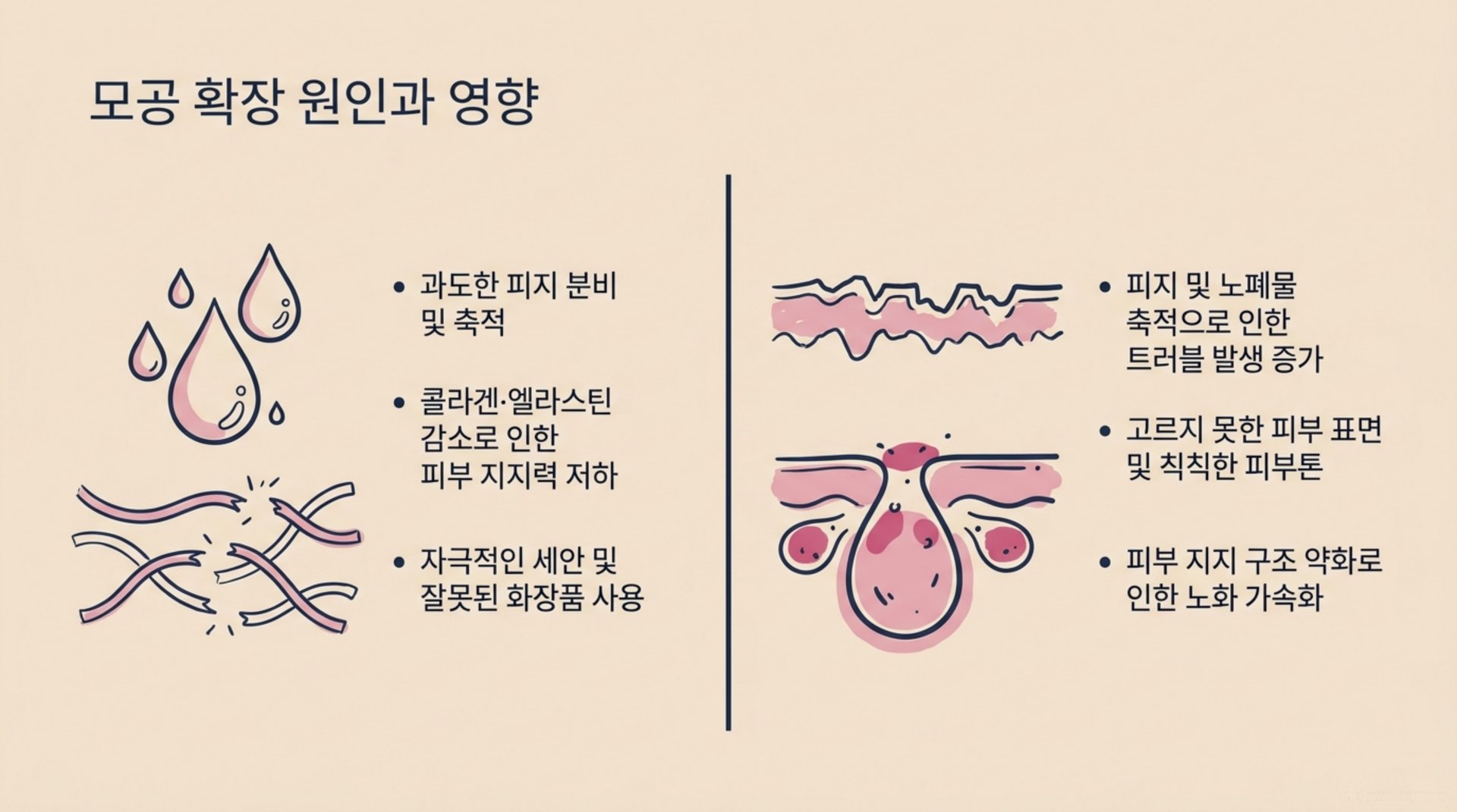 북가좌동 한의원 모공 확장 원인과 영향 안내 이미지