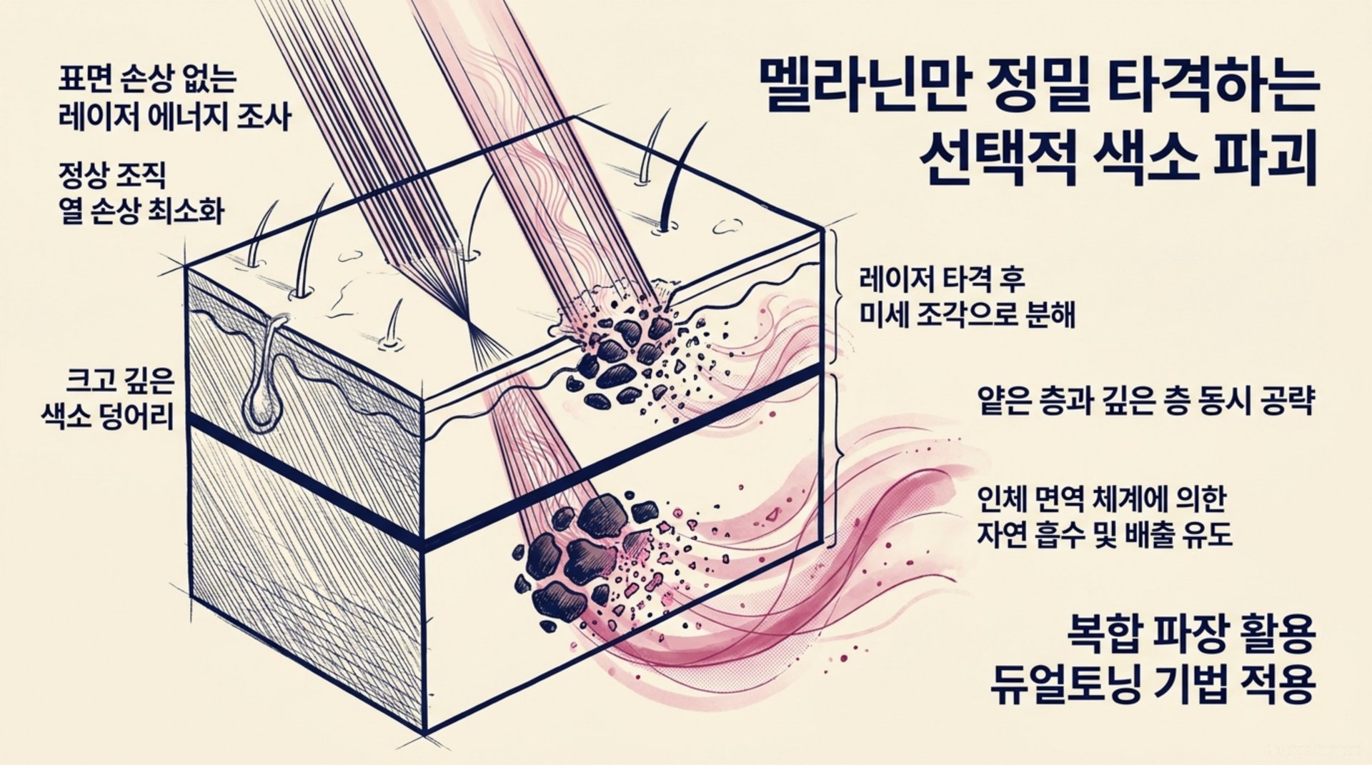 북가좌동 한의원 멜라닌만 정밀 타격하는 선택적 색소 파괴 안내 이미지