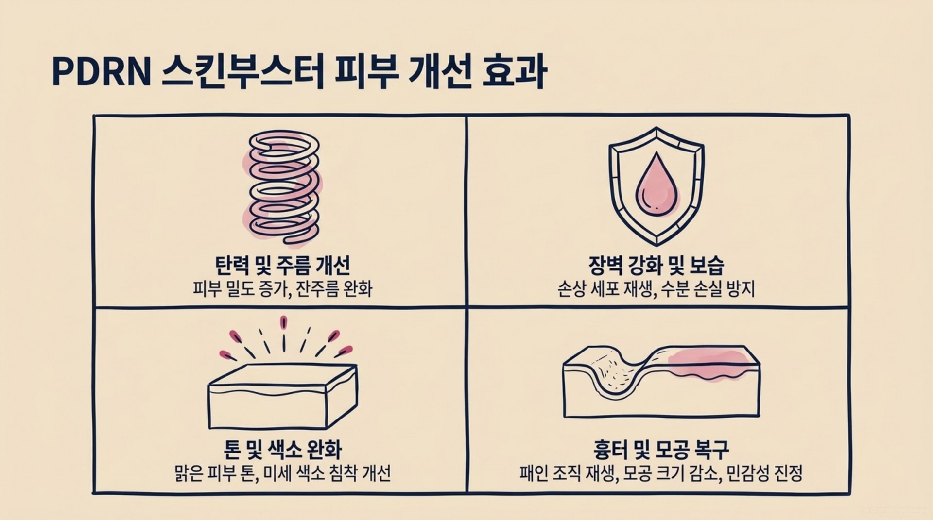 서대문구 한의원 PDRN 스킨부스터 피부 개선 효과 안내 이미지