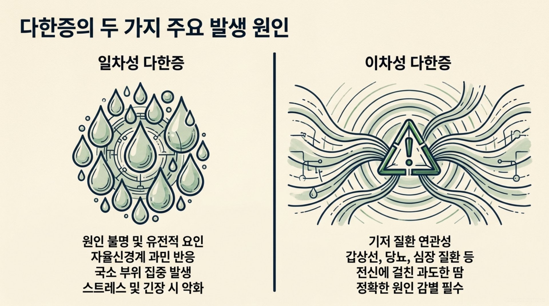 북가좌동 한의원 다한증의 두 가지 주요 발생 원인 안내 이미지