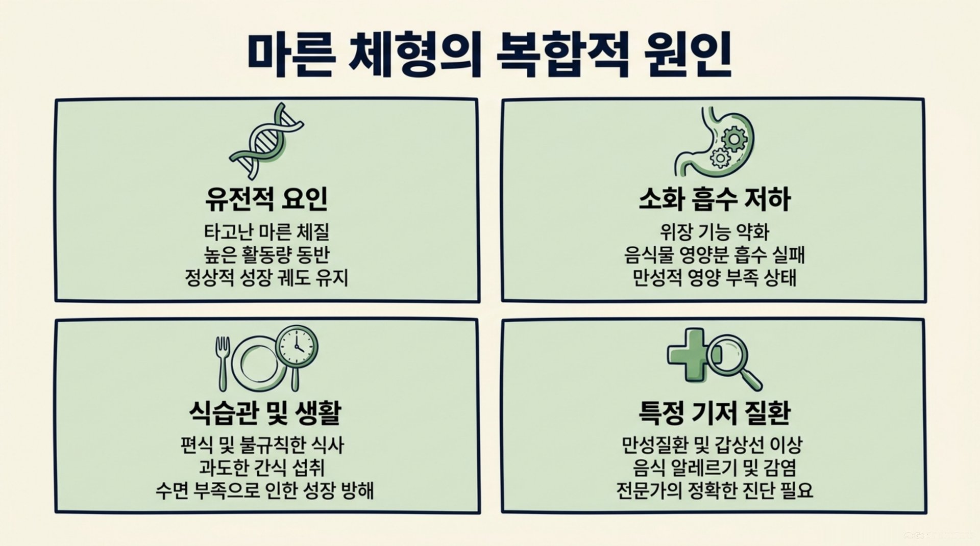 북가좌동 한의원 마른 체형의 복합적 원인 안내 이미지