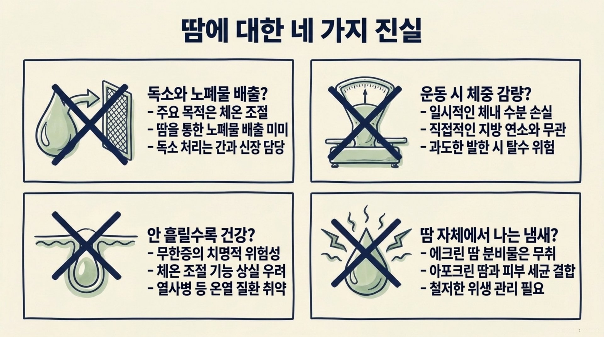 남가좌동 한의원 땀에 대한 네 가지 진실 안내 이미지