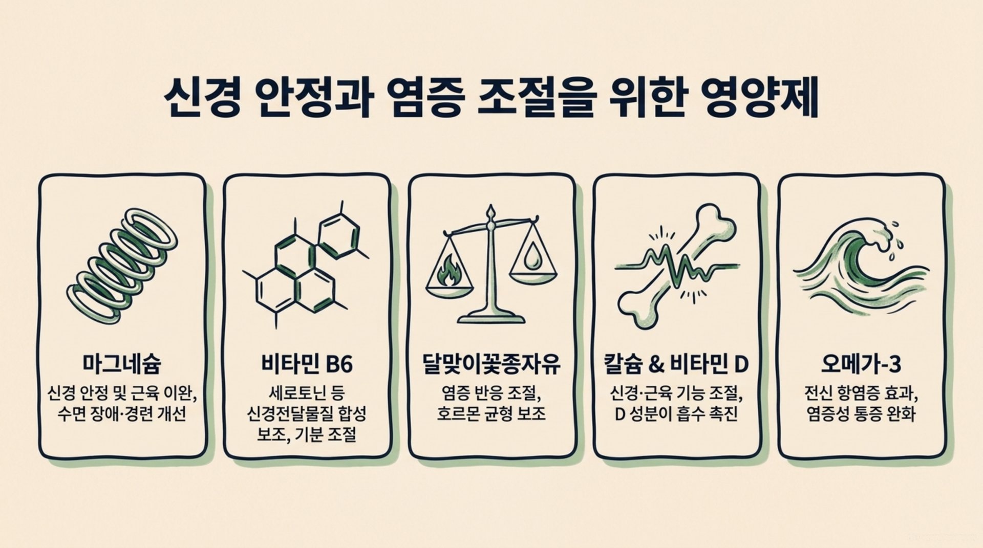남가좌동 한의원 신경 안정과 염증 조절을 위한 영양제 안내 이미지