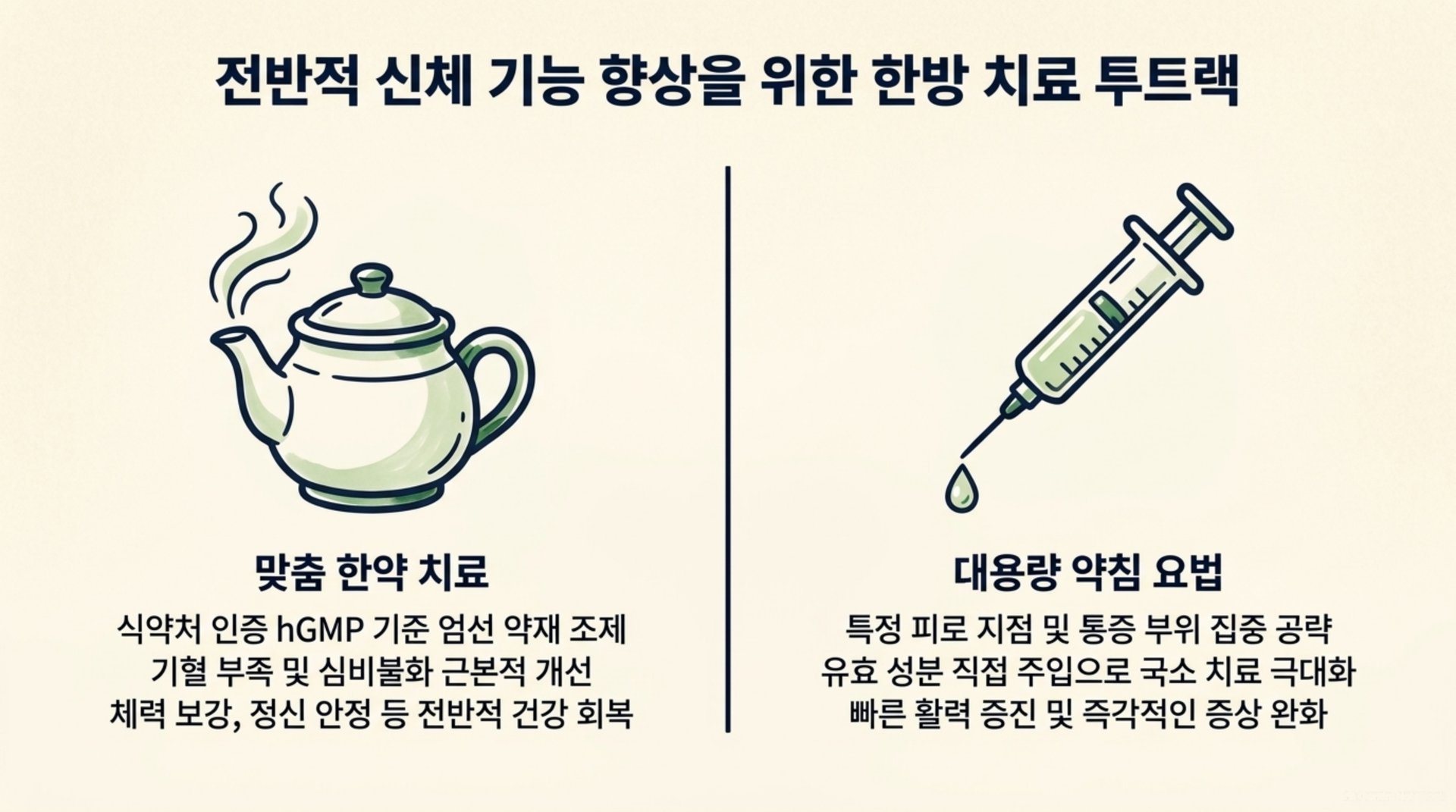 북가좌동 한의원 전반적 신체 기능 향상을 위한 한방 치료 투트랙 안내 이미지