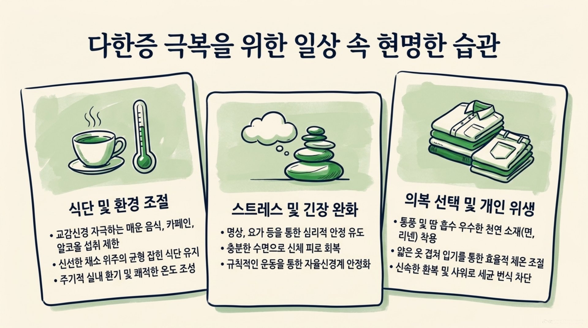 서대문구 한의원 다한증 극복을 위한 일상 속 현명한 습관 안내 이미지