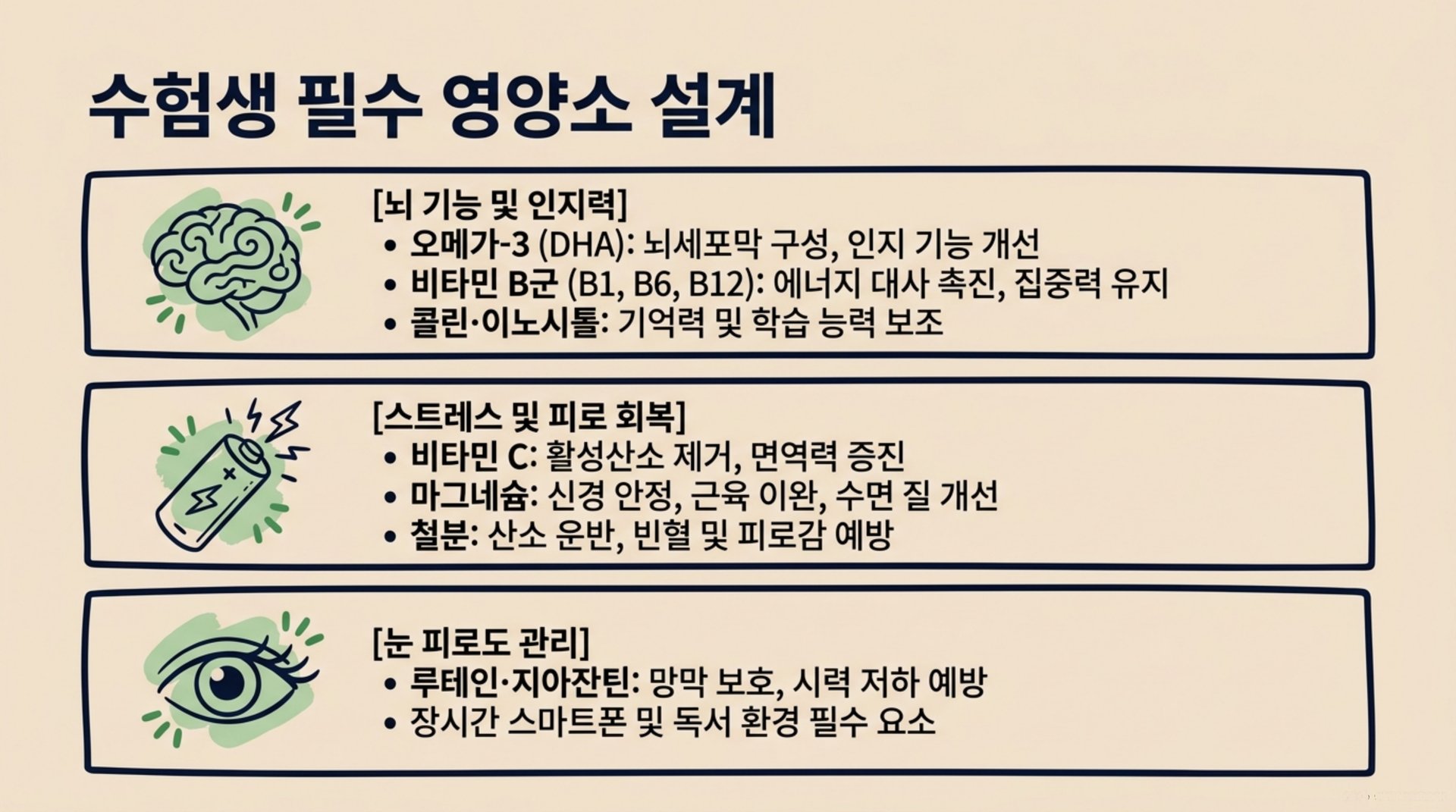 북가좌동 한의원 수험생 필수 영양소 설계 안내 이미지