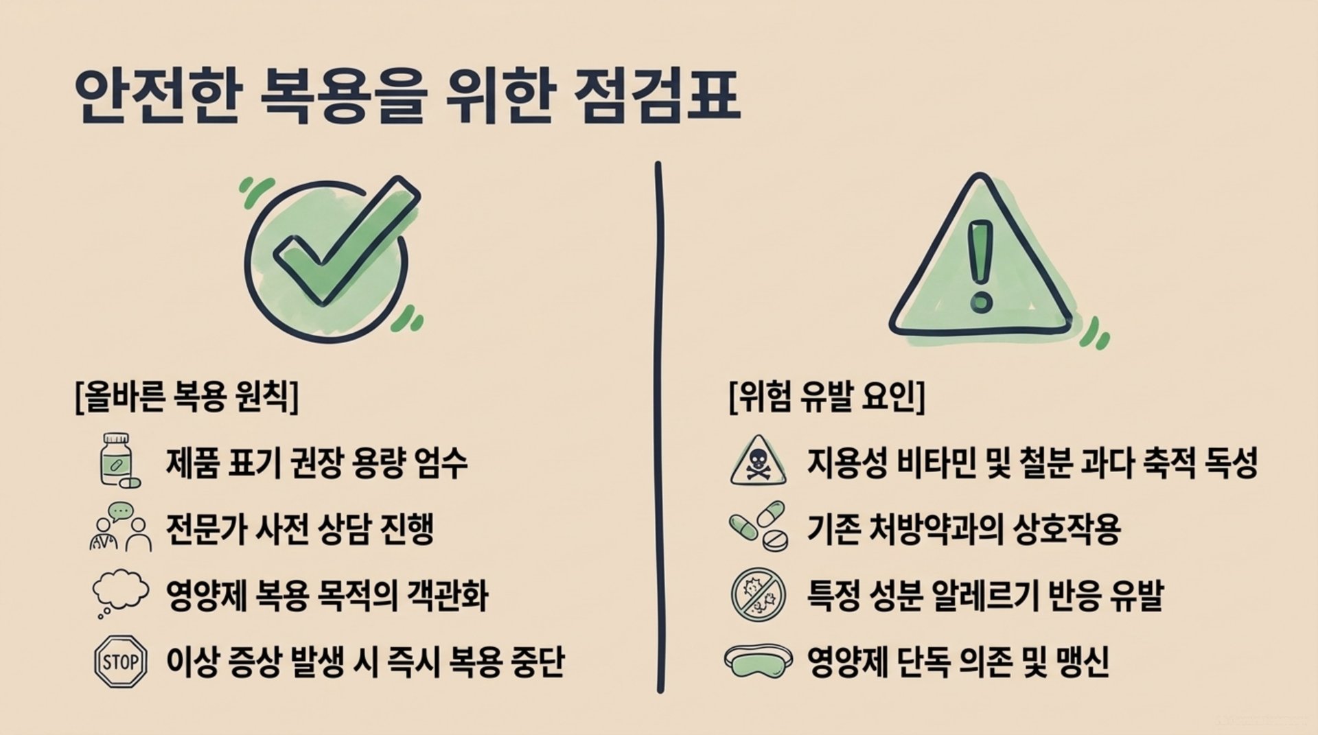 북가좌동 한의원 안전한 복용을 위한 점검표 안내 이미지