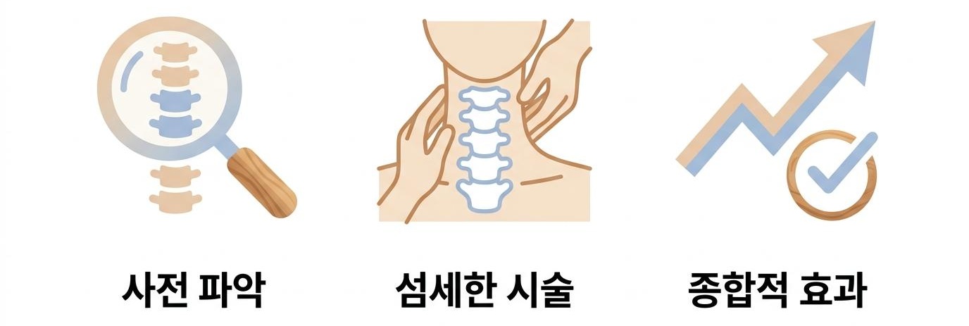 낙침 완화를 위한 근이완추나요법의 단계별 과정