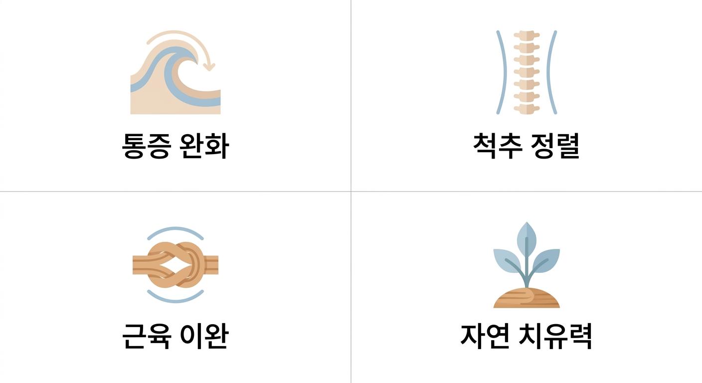 근이완추나요법의 비수술적 치료 원리, 가좌역추나요법한의원 | 통증 완화 · 척추 정렬 · 근육 이완 · 자연 치유력