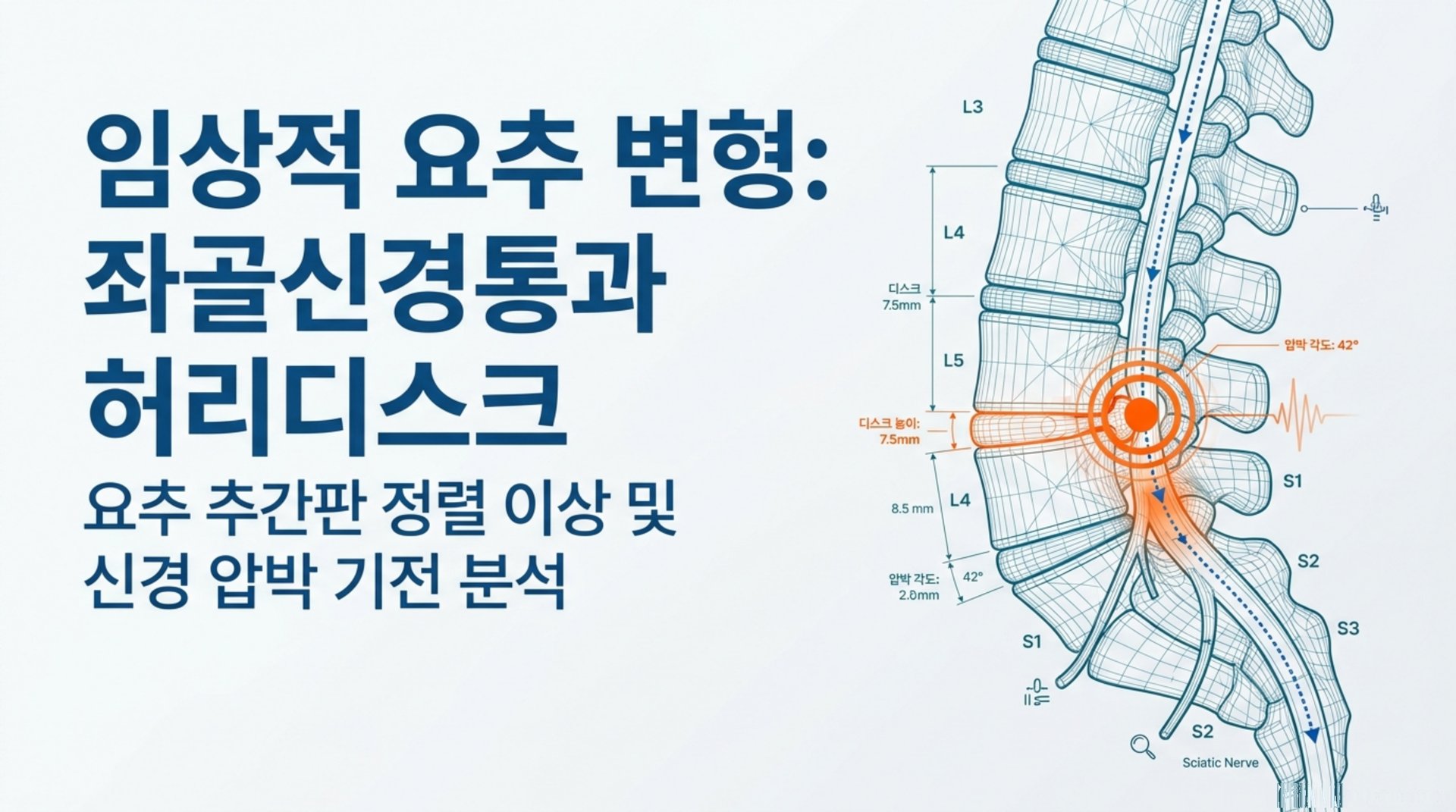 남가좌동 한의원 임상적 요추 변형: 좌골신경통과 허리디스크 안내 이미지