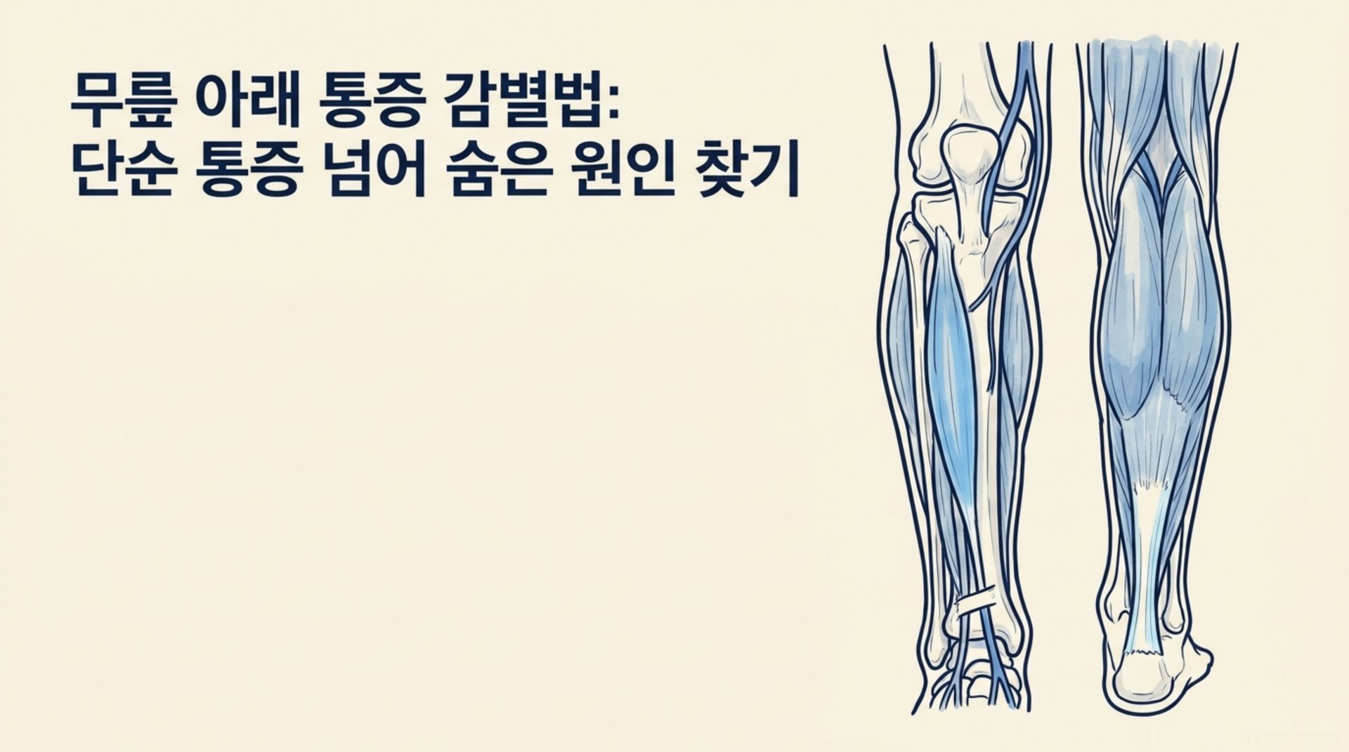남가좌동 한의원 무릎 아래 통증 감별법: 단순 통증 넘어 숨은 원인 찾기 안내 이미지