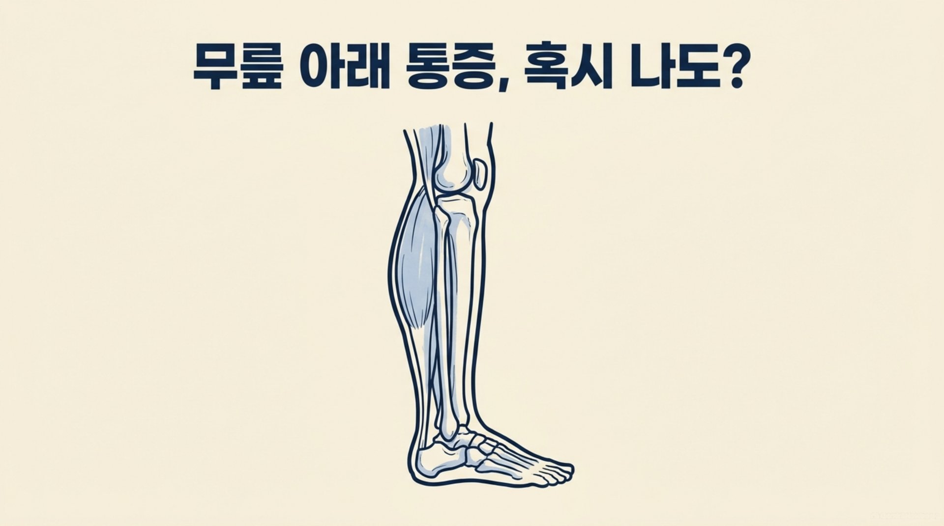 남가좌동 한의원 무릎 아래 통증, 혹시 나도? 안내 이미지
