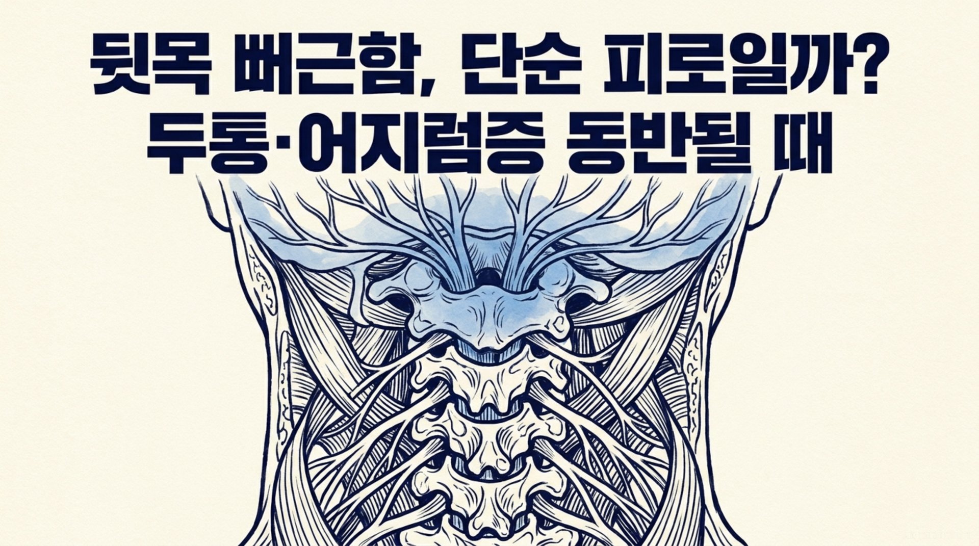 남가좌동 한의원 뒷목 뻐근함, 단순 피로일까? 두통·어지럼증 동반될 때 안내 이미지