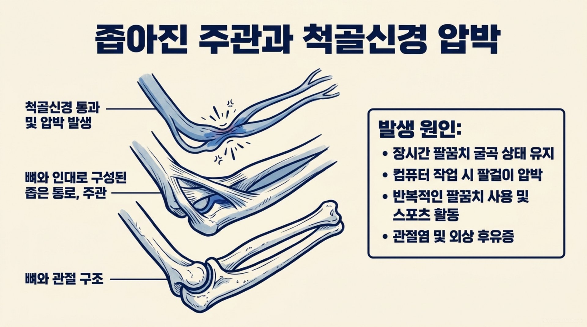북가좌동 한의원 좁아진 주관과 척골신경 압박 안내 이미지