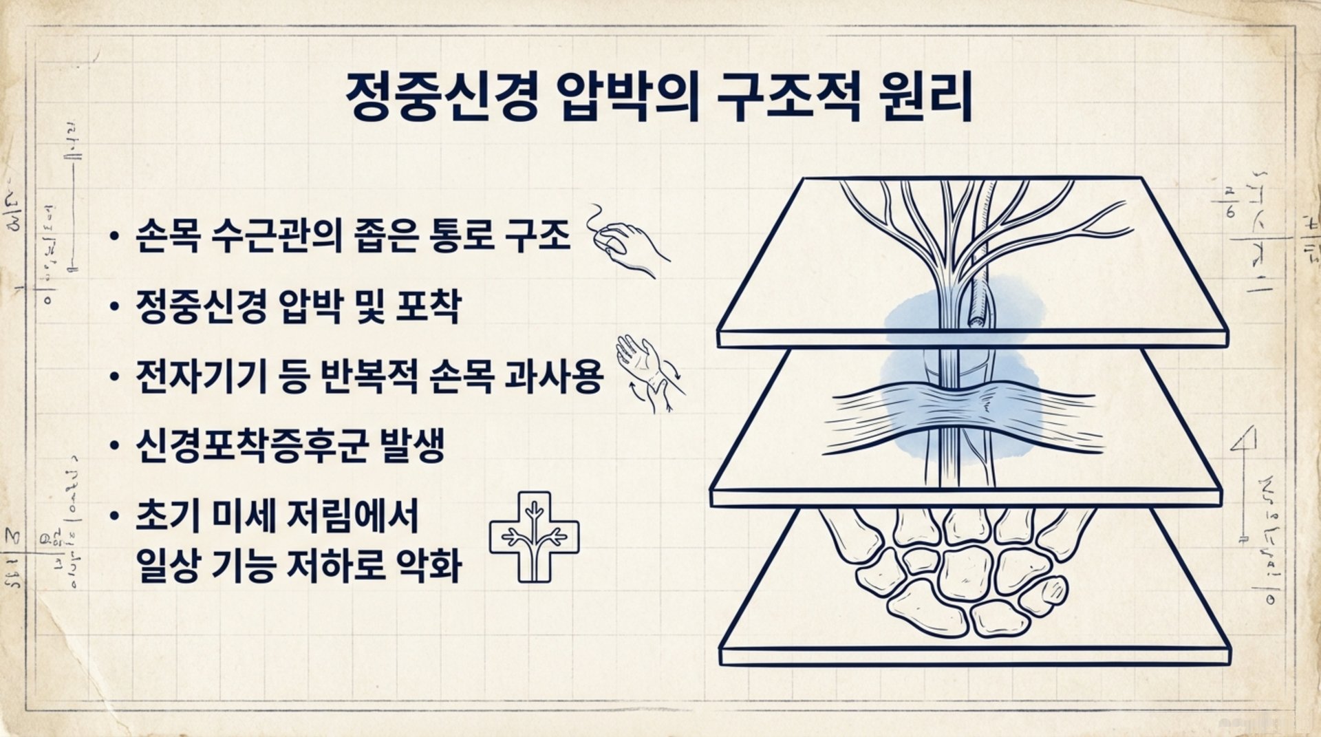 북가좌동 한의원 정중신경 압박의 구조적 원리 안내 이미지