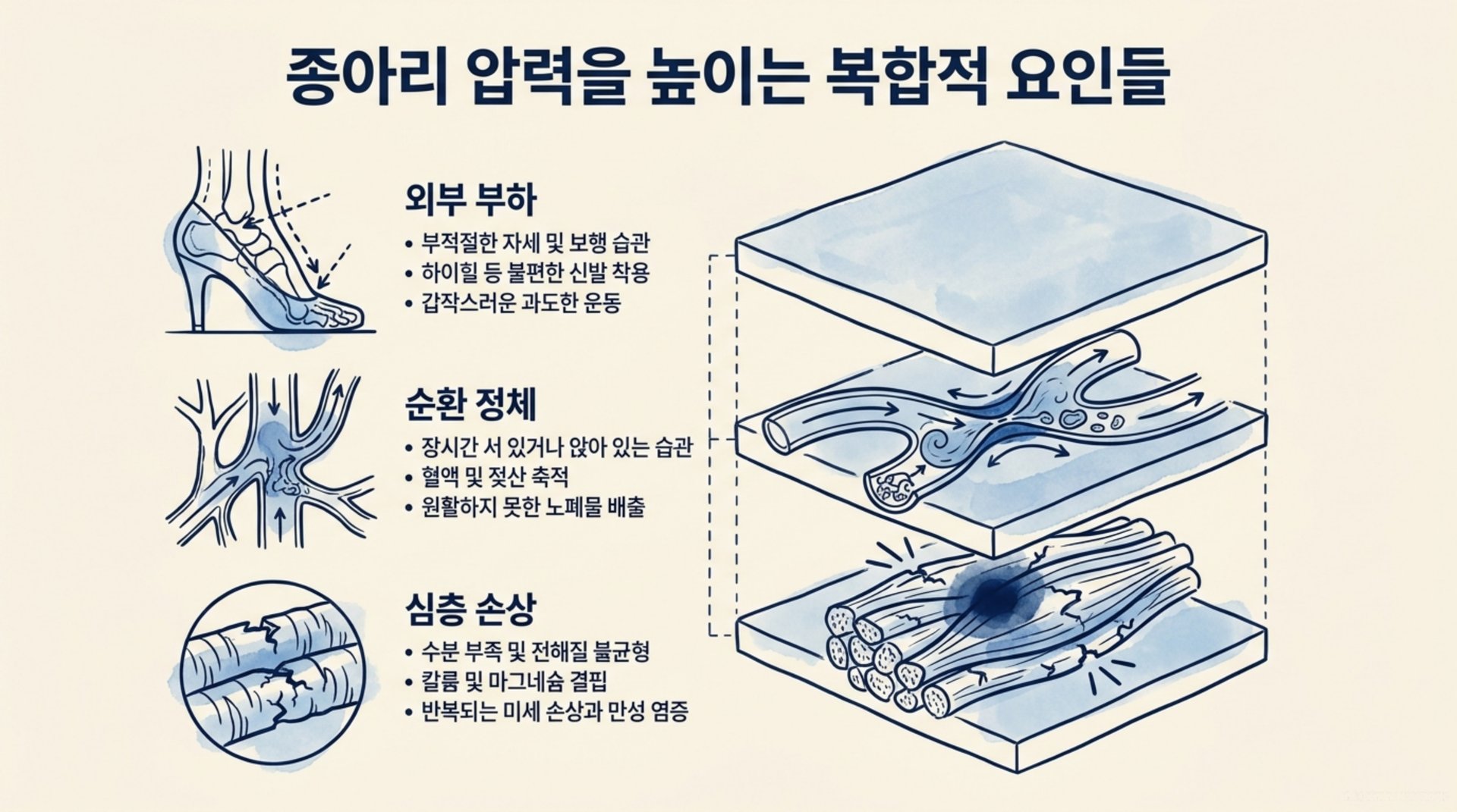 북가좌동 한의원 종아리 압력을 높이는 복합적 요인들 안내 이미지