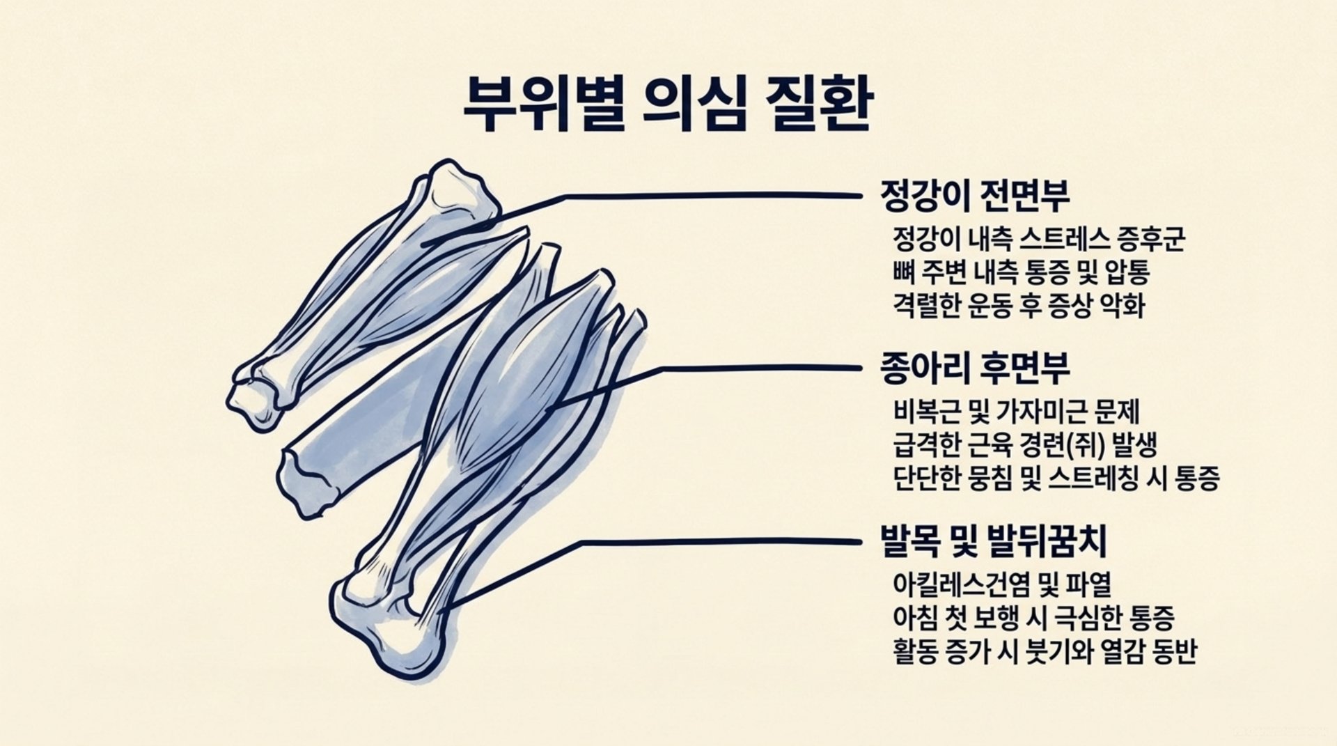 서대문구 한의원 부위별 의심 질환 안내 이미지