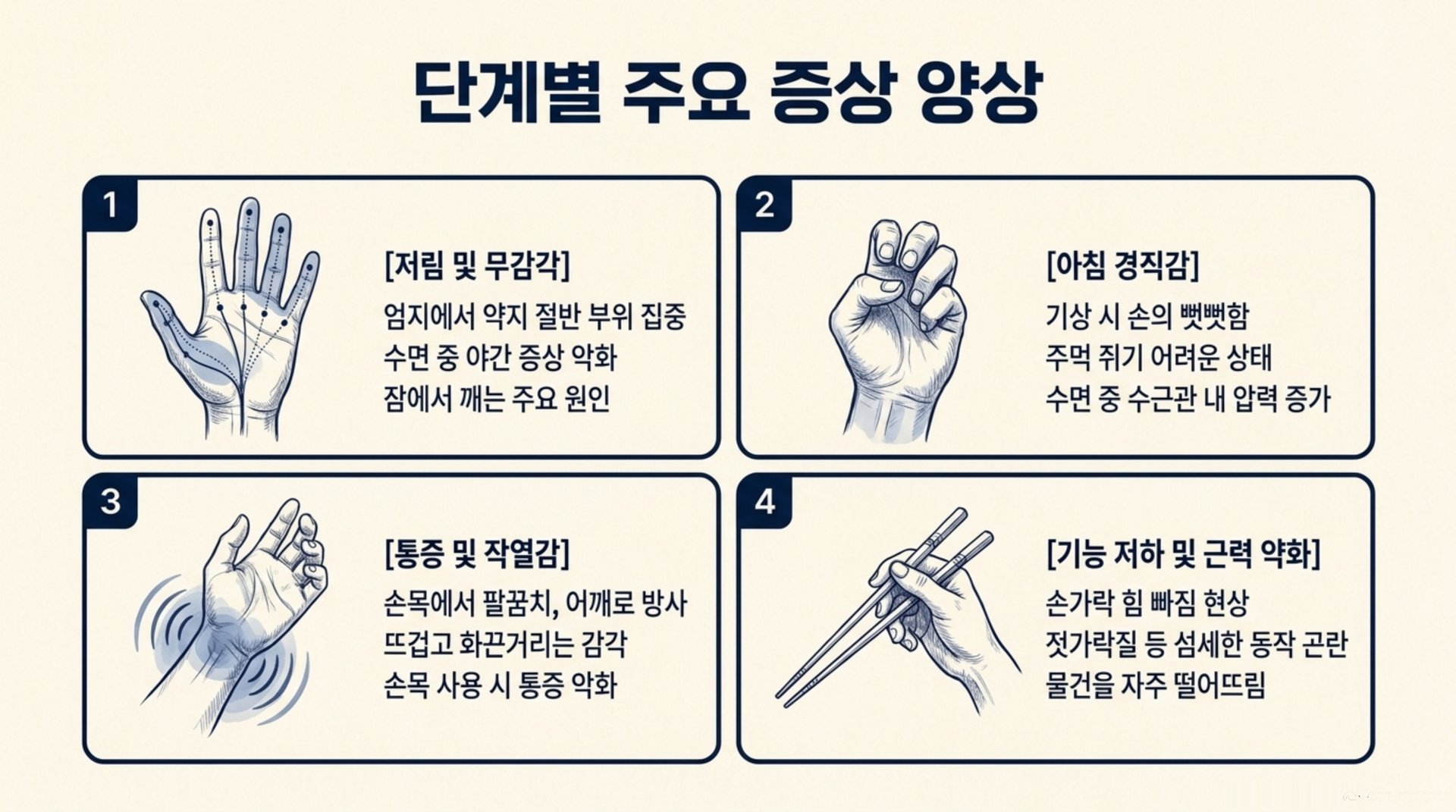 서대문구 한의원 단계별 주요 증상 양상 안내 이미지