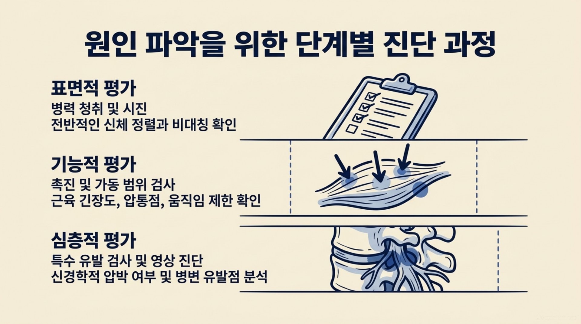 남가좌동 한의원 원인 파악을 위한 단계별 진단 과정 안내 이미지