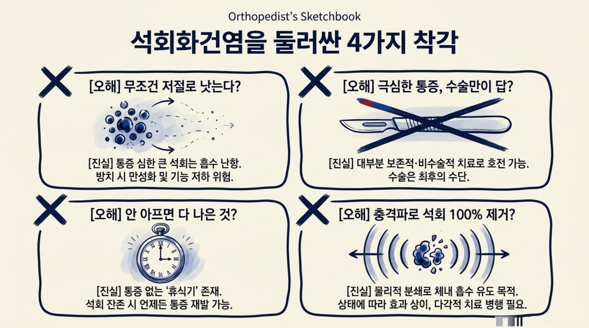 남가좌동 한의원 석회화건염을 둘러싼 4가지 착각 안내 이미지