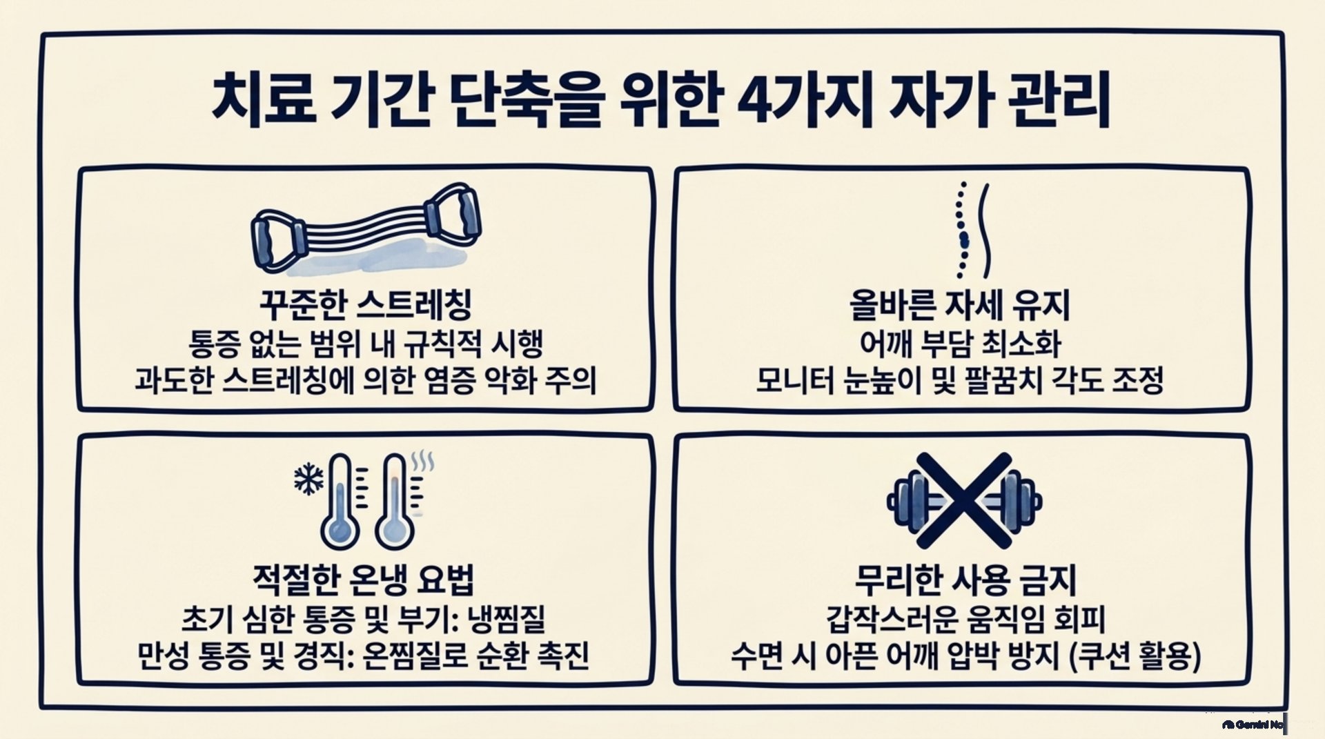 서대문구 한의원 치료 기간 단축을 위한 4가지 자가 관리 안내 이미지