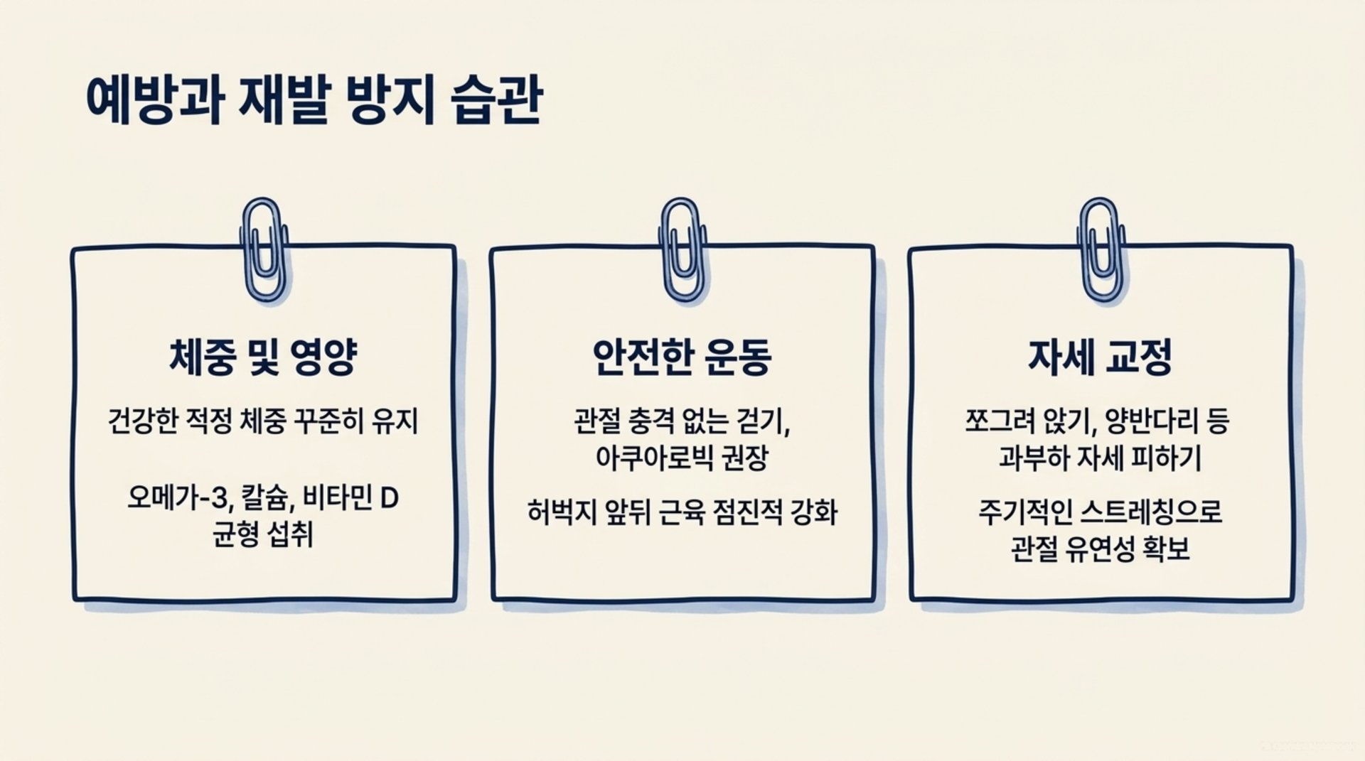 서대문구 한의원 예방과 재발 방지 습관 안내 이미지